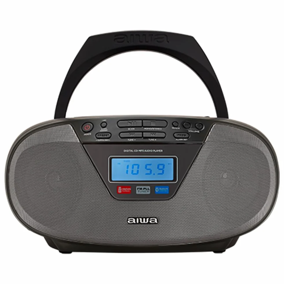 Aiwa BBTU-400BK przenośne radio CD Bluetooth USB czarny