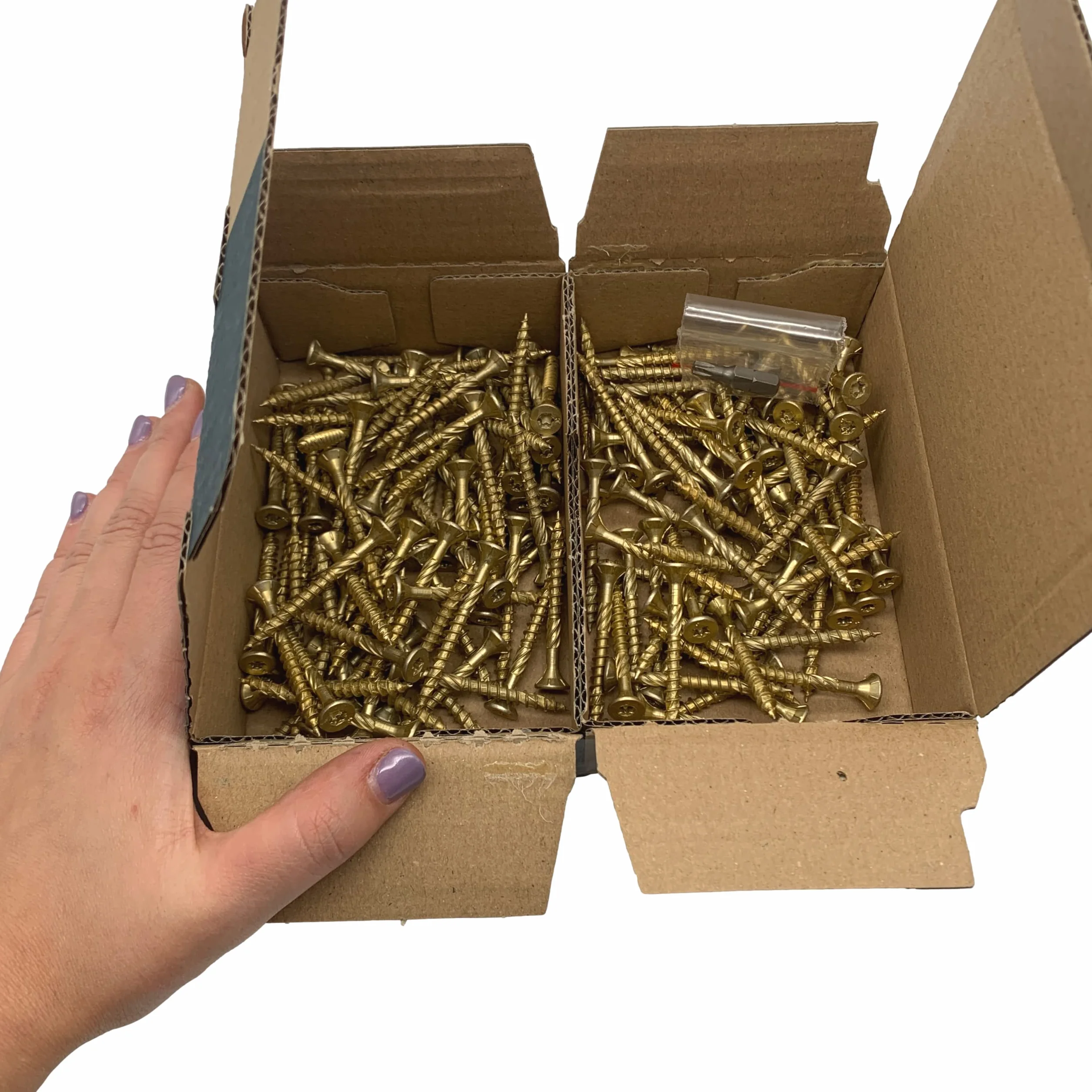 (150 sztuk) uniwersalna żółta stal ocynkowana 5,0 x 50 mm wkręty do drewna, łba Torx, śruba z łbem stożkowym, śruby do płyt wiórowych (150, 5,0 x 50 mm)