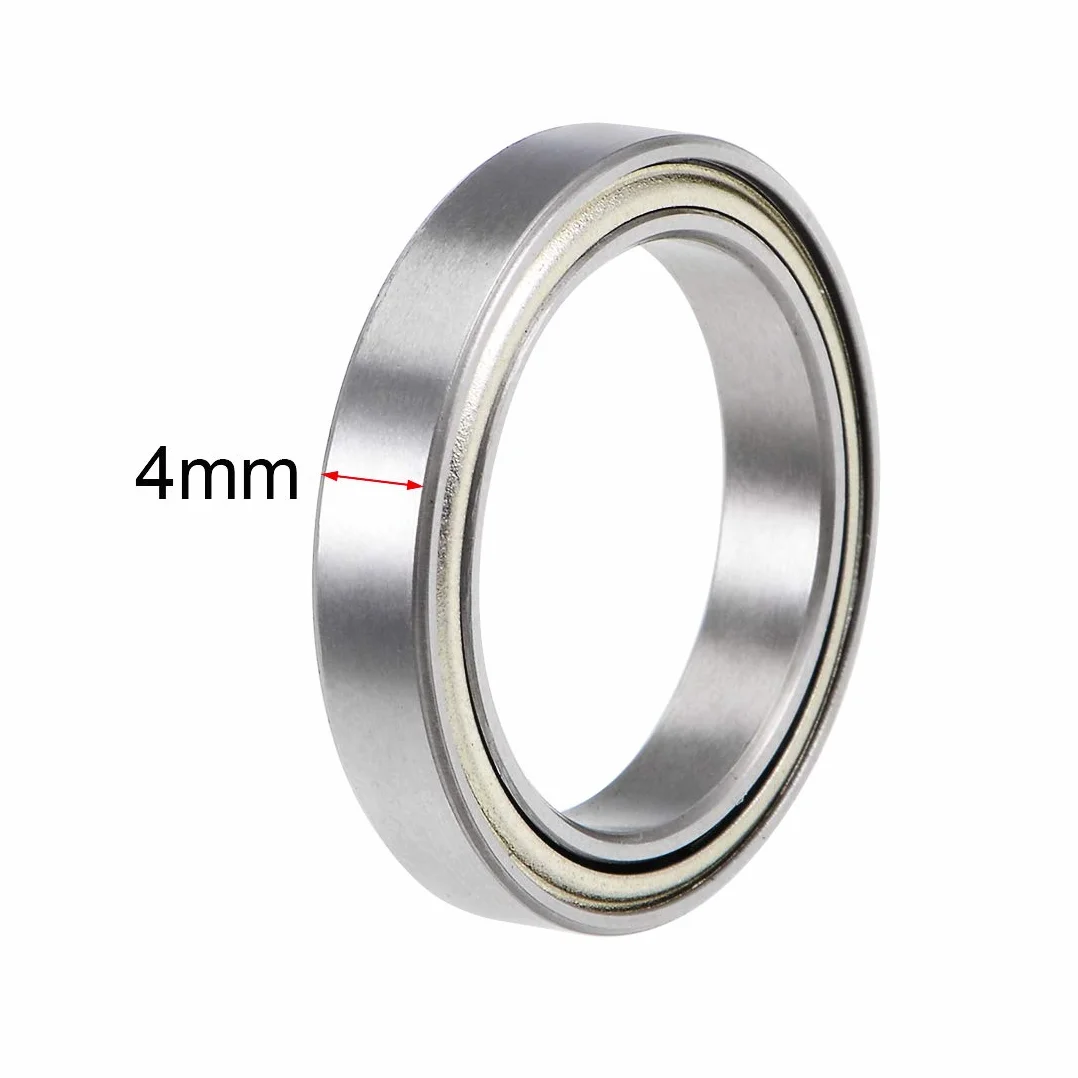 sourcing map 5 szt. 6703ZZ podwójnie ekranowane łożyska kulkowe zwykłe Z2 17 mm x 23 mm x 4 mm stal chromowana