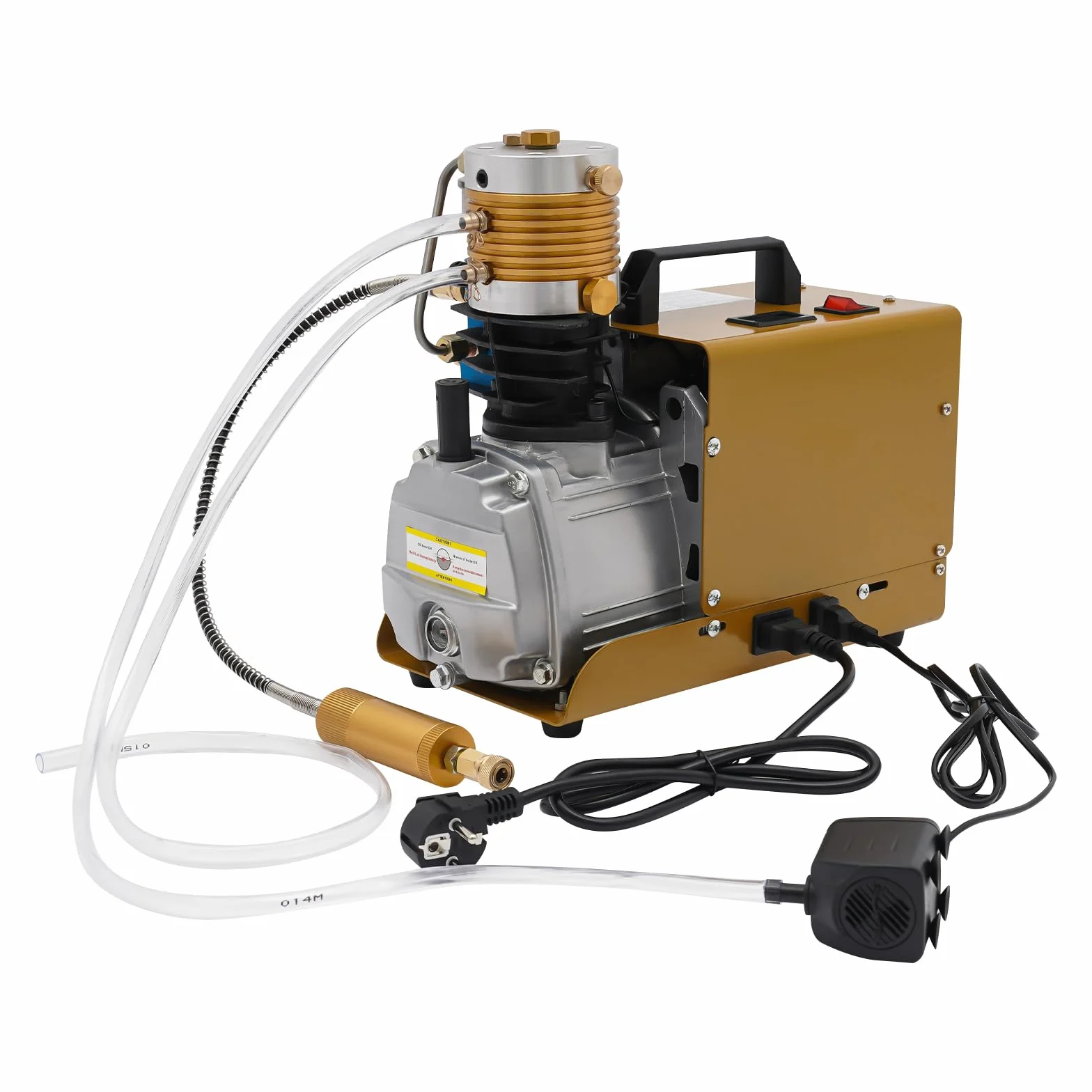 PCP Elektryczny wysokociśnieniowy sprężarka powietrza, 300 bar, 220 V, elektryczna pompa do paintballa i butelek do nurkowania, 0-6,8 l