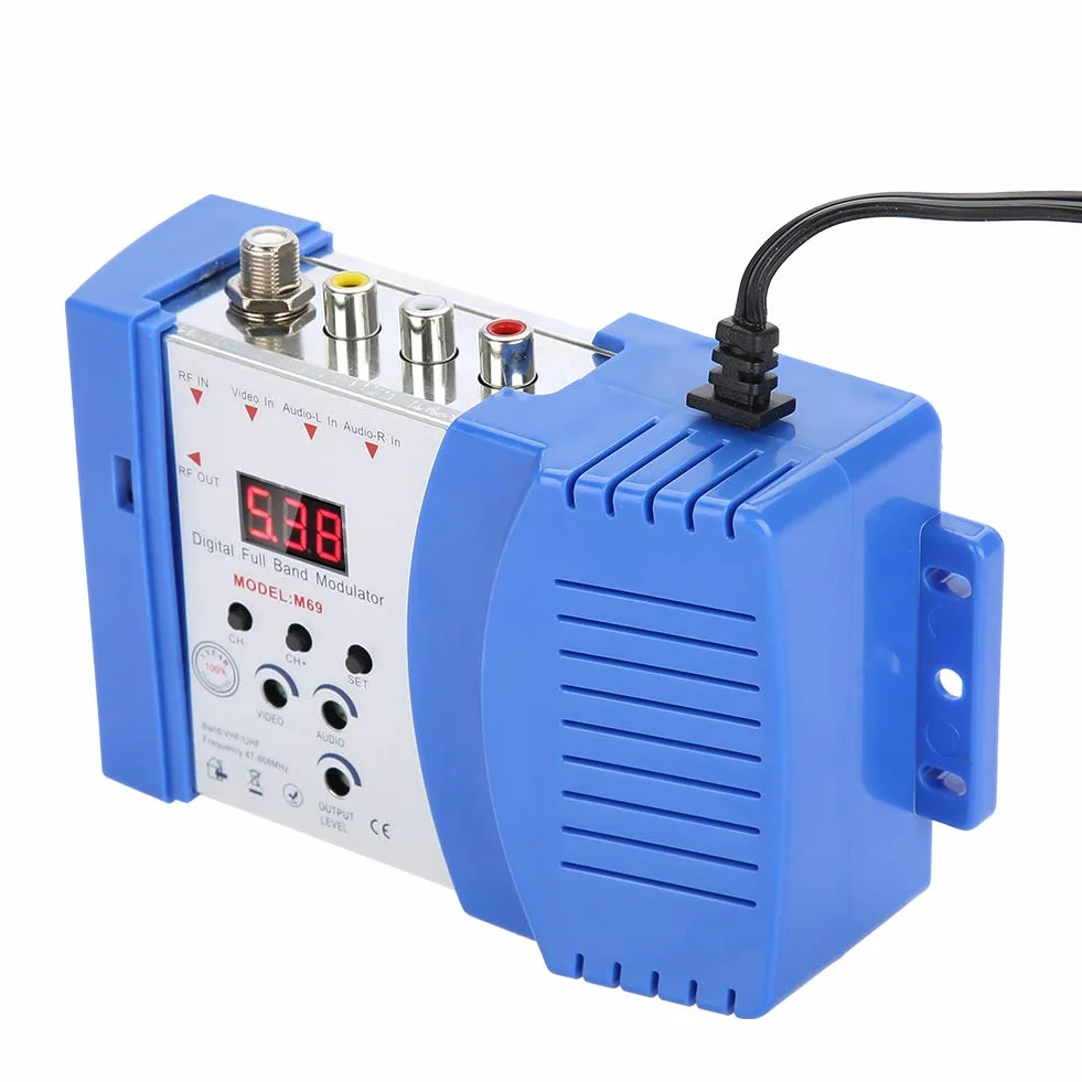 RF Modulator RF AV-RF AV-TV konwerter kompaktowy modulator RF Audio Video VHF UHF 110-240 V (wtyczka EU)