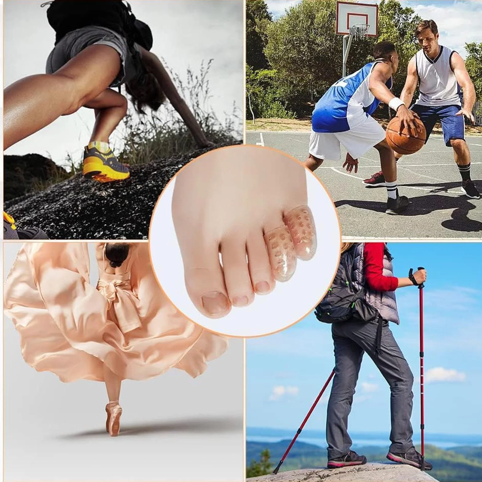 Ochraniacze Silikonowe Palce - 20 Sztuk Oddychaj?cych Os?onek Palce | Przezroczyste Oddychaj?ce Dla M? ?czyzn i Kobiet Buty Obcasie Okazje Formalne Sport Aktywno? ? Bieganie Chodzenie