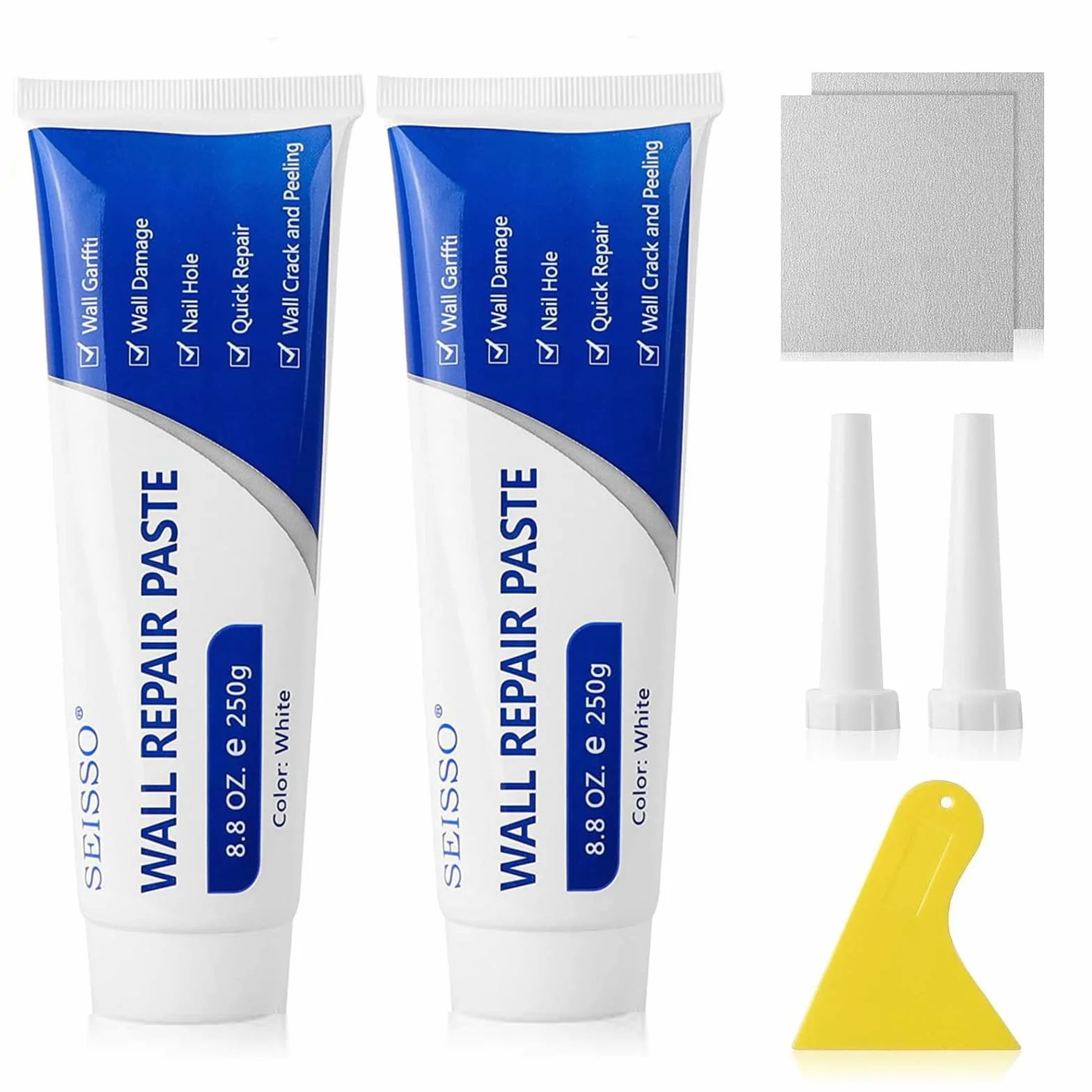 SEISSO 500g krem do naprawy ścian, biały kit ścienny, wodoodporne i odporne na pleśń mastyksy naprawcze szybkie suszenie kit ścienny do naprawy pęknięć peeling graffiti