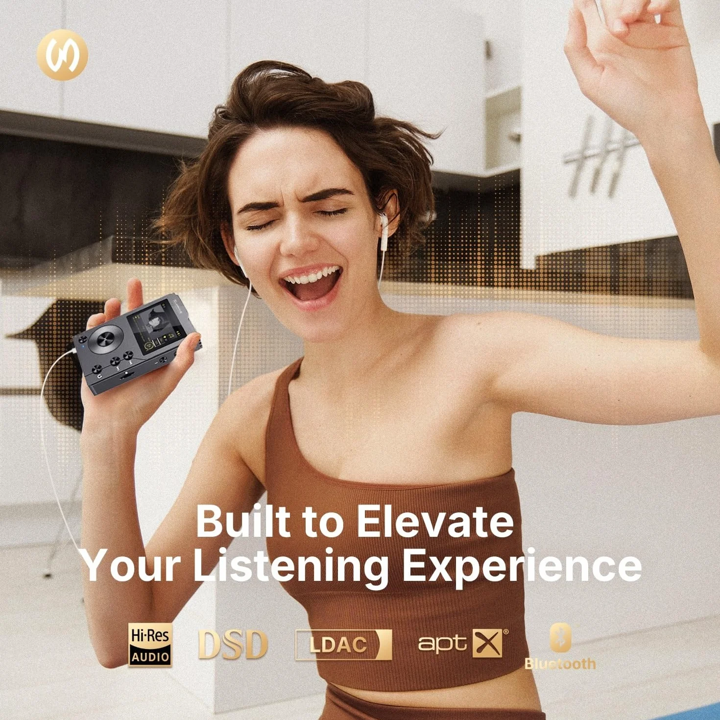 Surfans F20 MP3 odtwarzacz Bluetooth HiFi bezstratny DSD cyfrowy audio wysokiej rozdzielczości przenośny