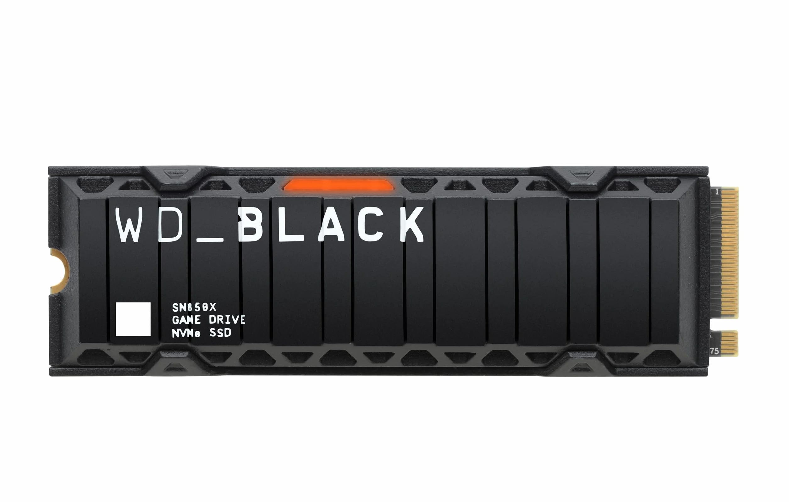 WD_BLACK SN850X 2TB NVMe SSD M.2 2280 z radiatorem, Dysk do gier, Prędkością odczytu do 7300 MB/s, prędkość zapisu do 6600 MB/s, Dysk SSD o wysokiej wydajności, Czarny