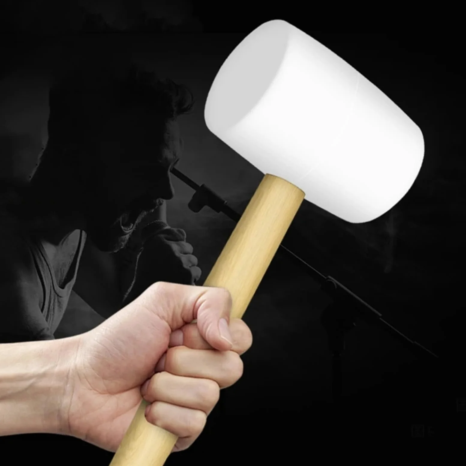 Młotek gumowy, Młotek gumowy 8 uncji do podłóg, obróbki drewna, montażu ceramiki, młotek oszczędzający pracę