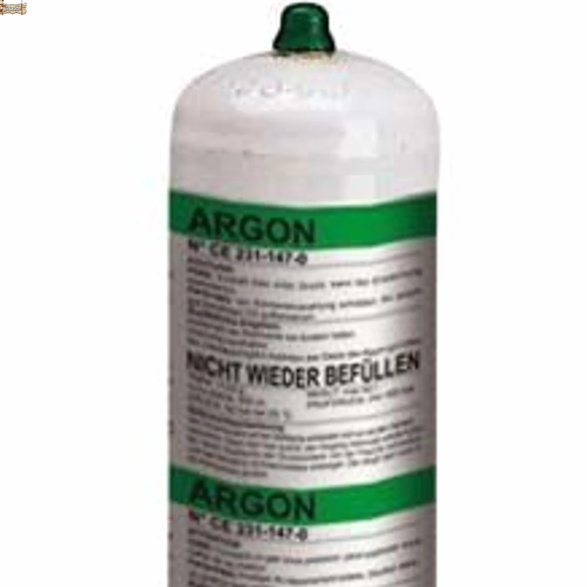 BricoLoco.com Butelka gazowa z czystym argonem do spawania TIG MIG Spawanie butli do spawania nici lub pręta. Jednorazowa butelka o pojemności 1 litra. (Pure Argon)