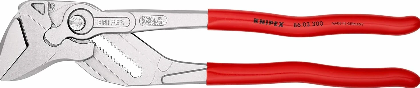 KNIPEX Szczypce-klucz szczypce i klucz w jednym narzędziu chromowany z tworzywa sztucznego, powlekane 300 mm, 86 03 300