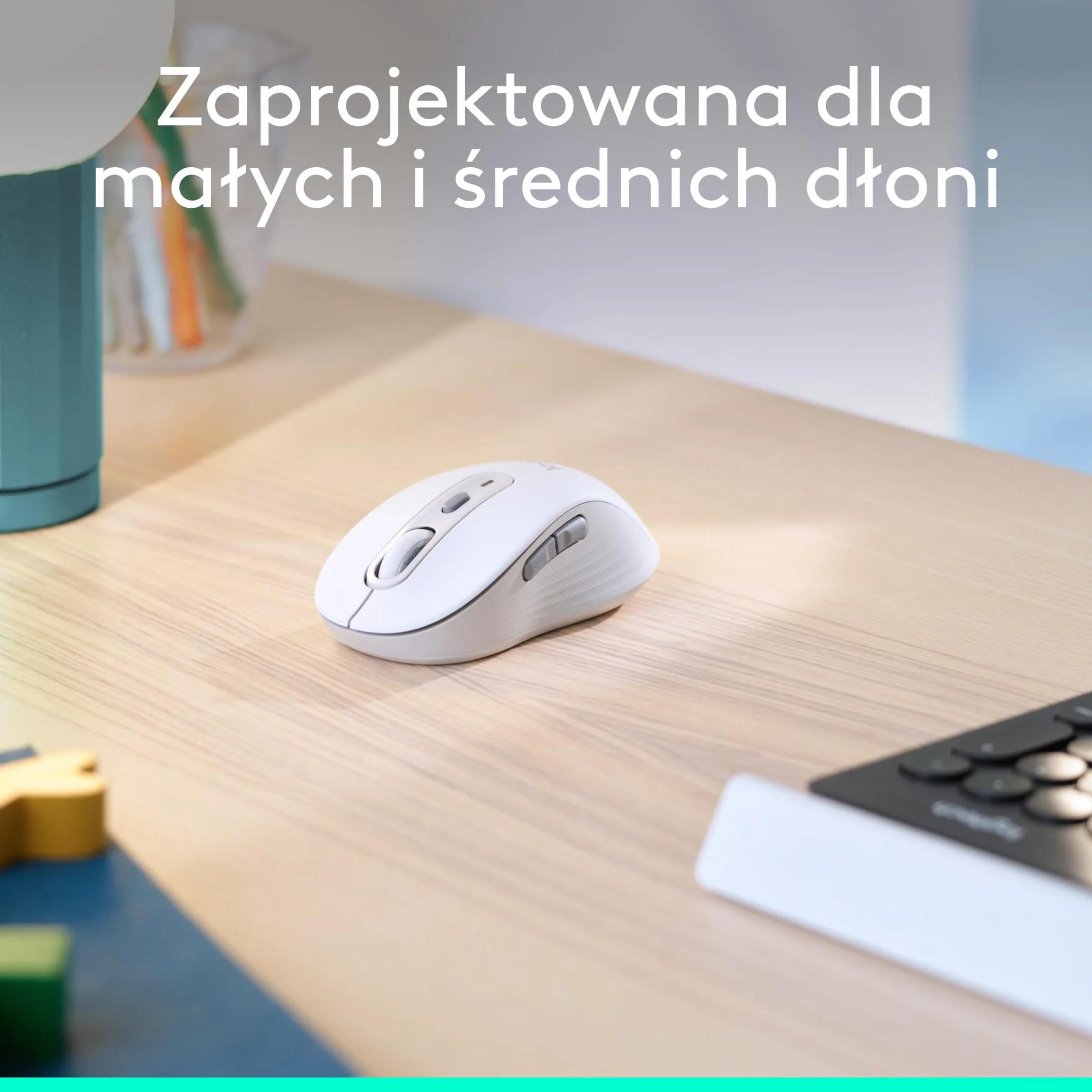Logitech Signature M650 Trådlös Mus Vit Bluetooth 2 års batteri tysta klick