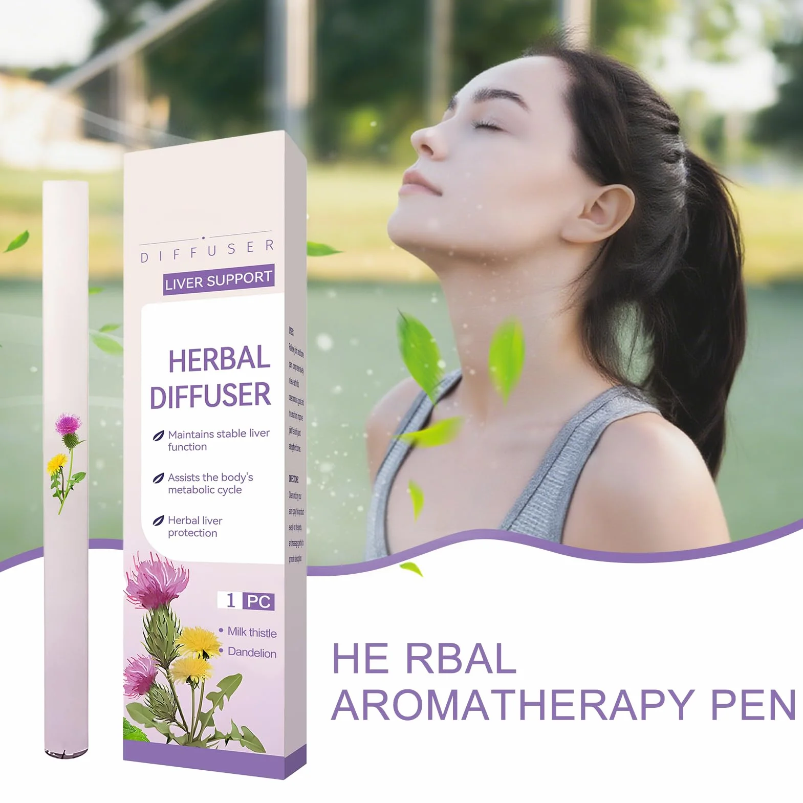 Dyfuzor do aromaterapii – 11,8 x 1,0 cm, naturalne orzeźwiające wsparcie dla roztworu stresowego, relaks z kojącymi niezbędnymi olejkami, przenośny nawilżacz do hotelu, sypialni, miejsca pracy