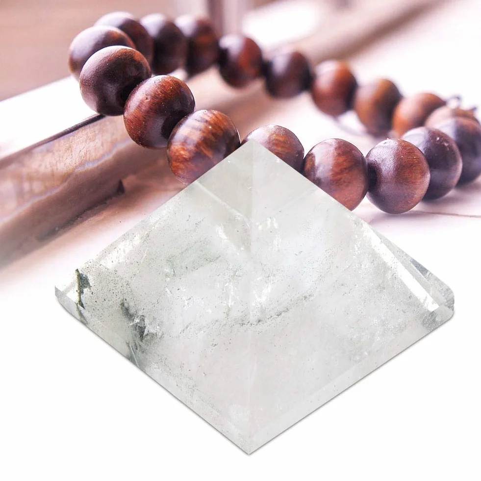naturalny kryształ kwarcowy piramida Energy Healing Tower Home Funkcjonalna ozdoba dekoracyjna