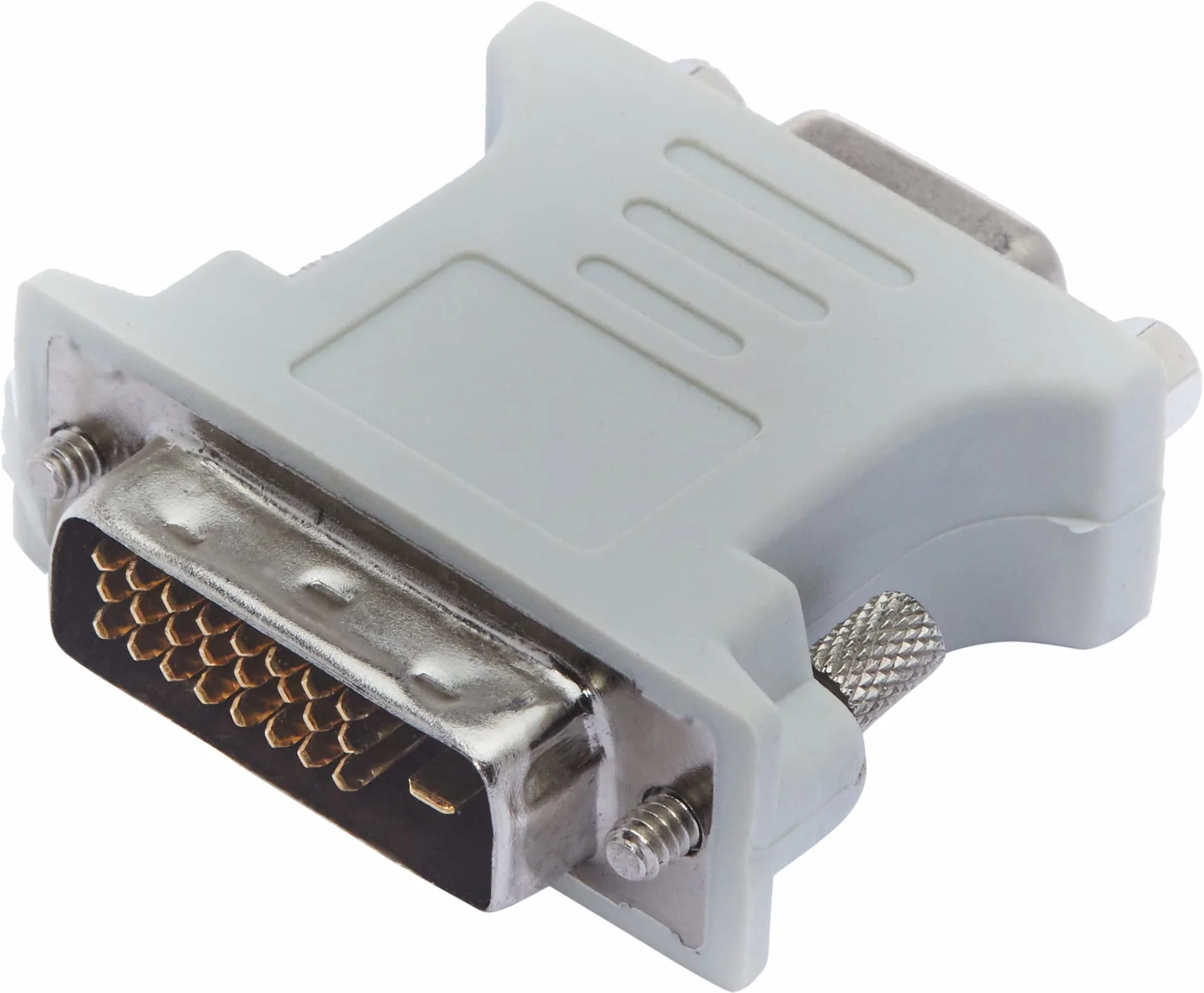 conecto CC20103 Adapter do monitora analogowego do żeńskiego monitora DVI-D męskiego VGA (24+1 biegun męski/15 biegunów), szary
