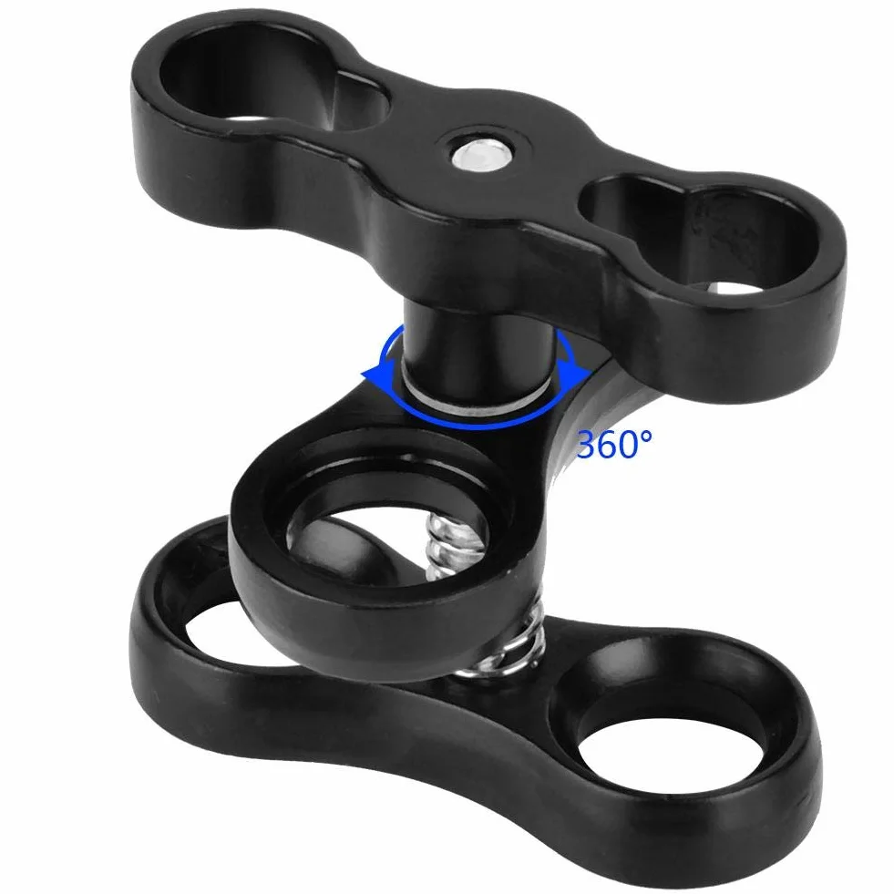 Zacisk kulowy motylkowy, mini klips motylkowy ze stopu aluminium Światła nurkowe Zacisk adaptera do Gopro