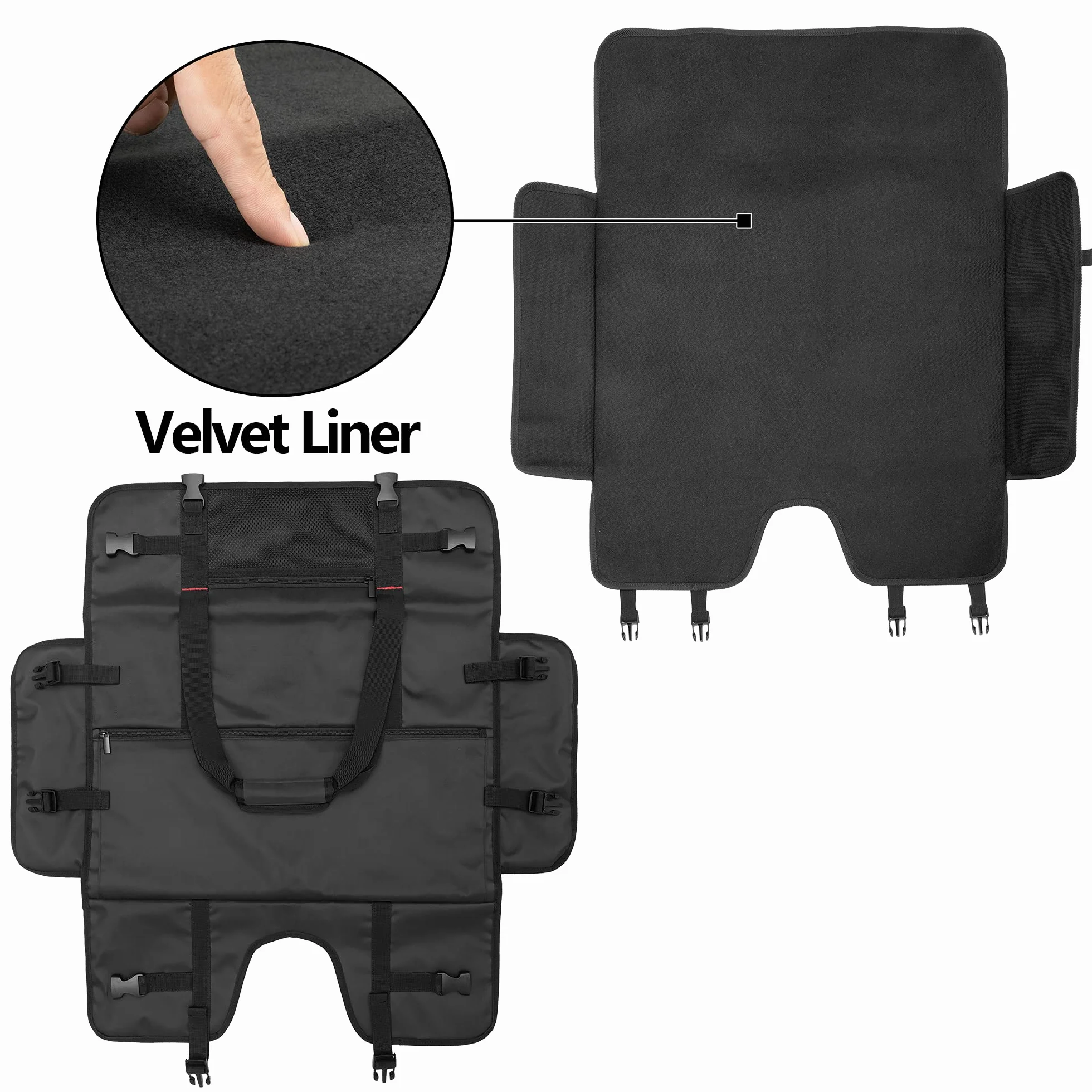 Trunab Etui na monitor kompatybilne z iMac 21,5'' 24'' Monitor 24'', pokrowiec ochronny ekranu torba-teczka do przechowywania komputera z kieszenią na akcesoria, czarna