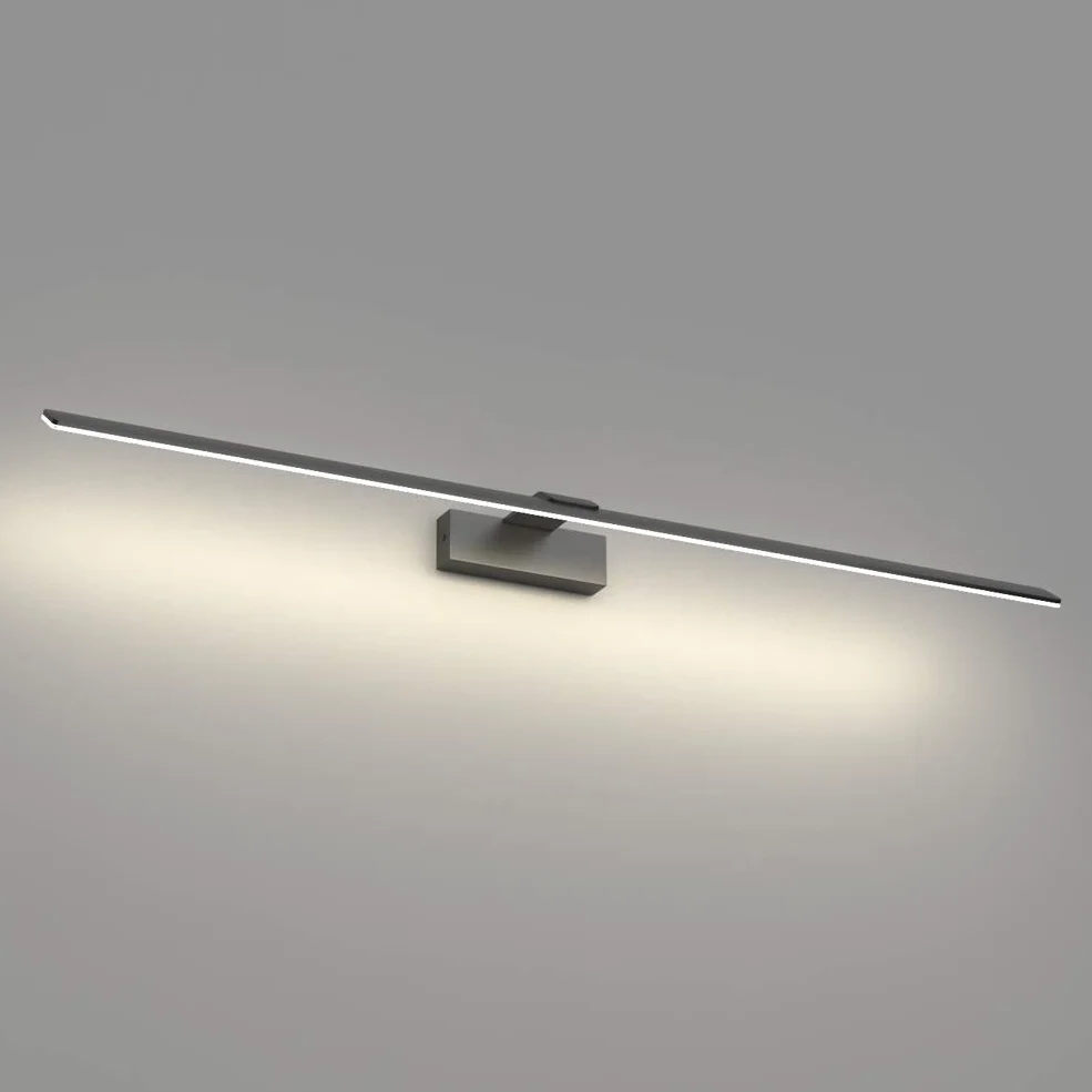 Klighten Lampa do lustra łazienkowego, 100 cm, 30 W, IP44, nowoczesna lampa ścienna do łazienki, 180 diod LED, naturalna biel, 4500 K, czarna