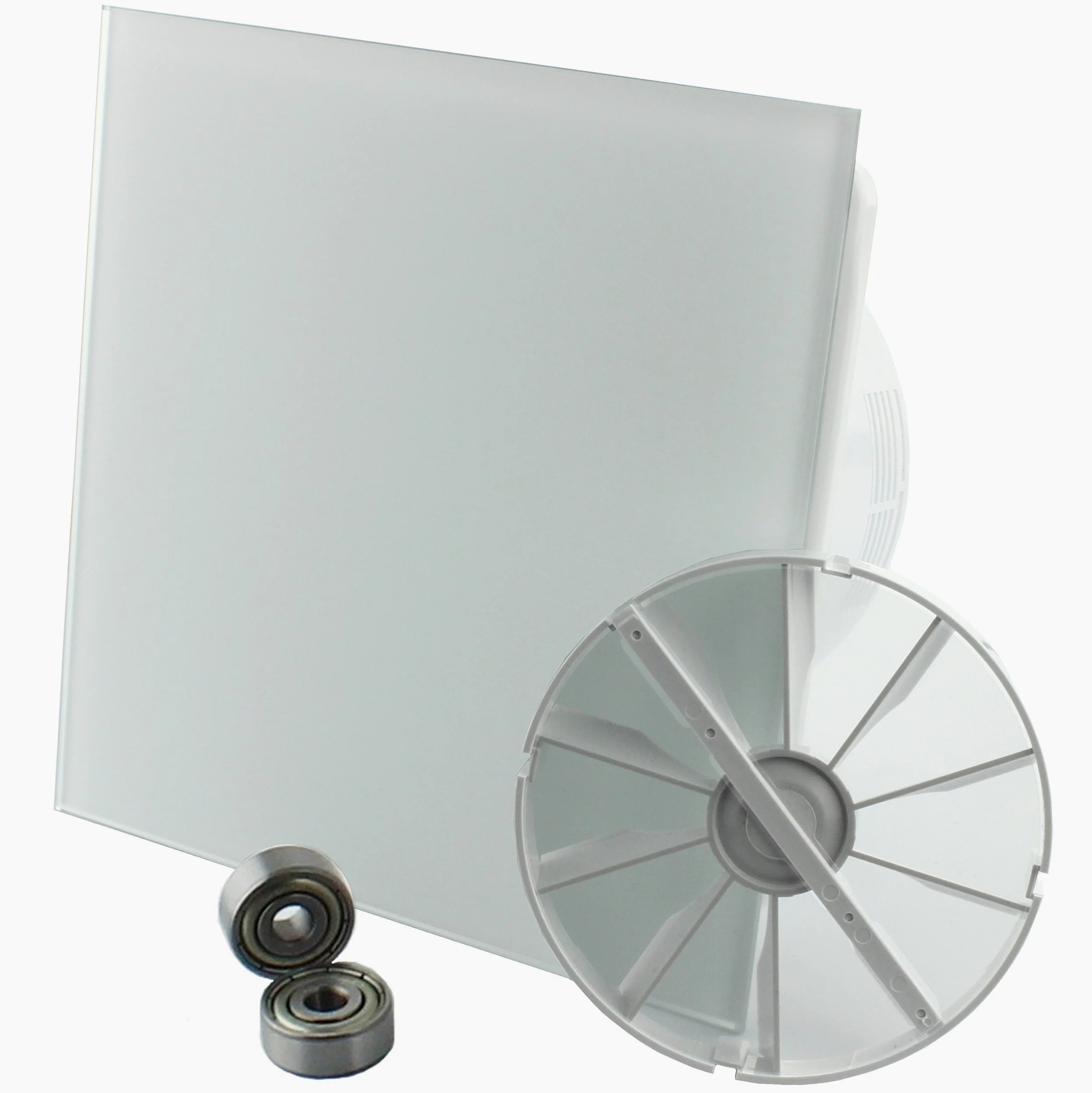 MKK – 18192-002 – STARLIGHT Turbo wentylator łazienkowy wentylator do pomieszczeń mieszkalnych łożysko kulkowe, regulacja prędkości obrotowej Ø 100 mm, biały mat, prosty