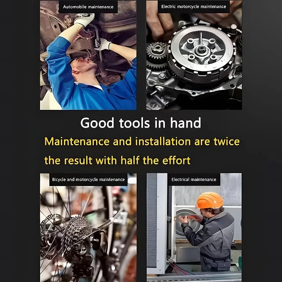 zestaw narzędzi 216-częściowy zestaw narzędzi dla mechaników 1/4" 3/8" 1/2" Zestawy kluczy nasadowych z 24-zębowymi zestawami grzechotkowych do motocykli samochodowych