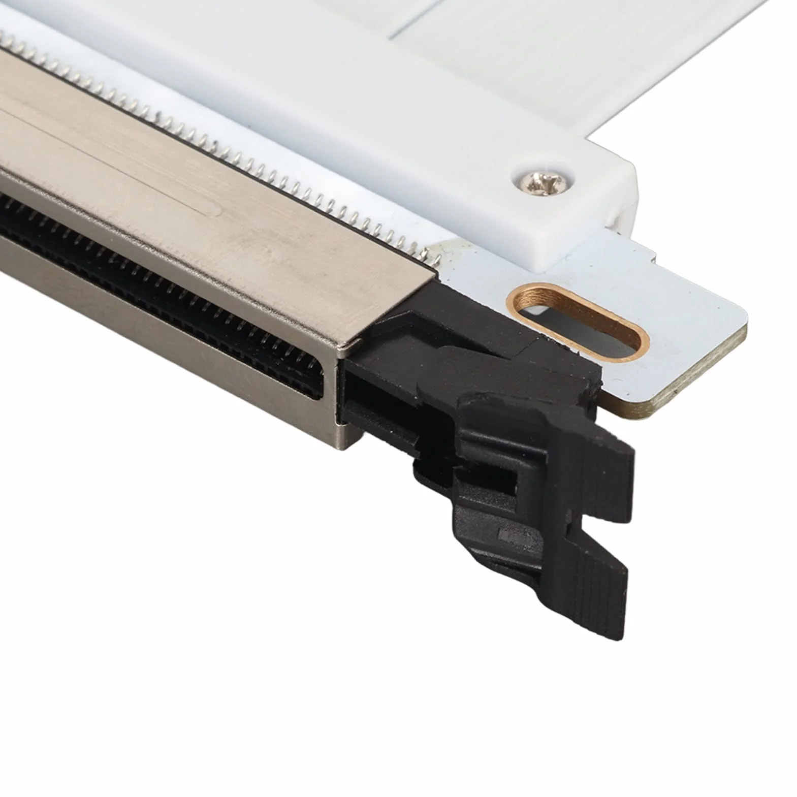 Kabel pionowy PCIE 4.0 X16, elastyczny adapter pionowy GUP o dużej szybkości, wysoka jakość ekranowania, 180 stopni kabel przedłużający PCIE 4.0 do karty graficznej (biały)