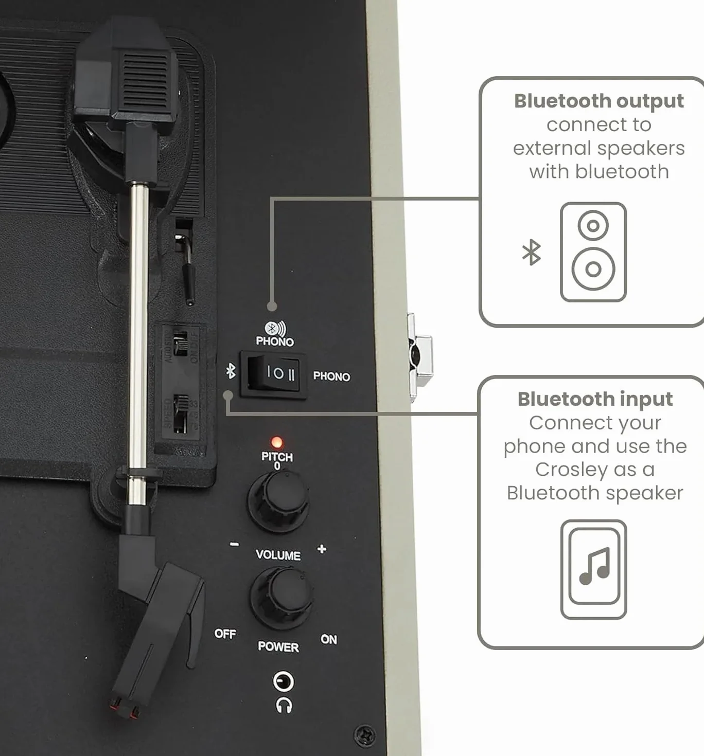 Crosley CR8017B-DU4 Voyager Bluetooth rozdzielacz płyt - światło dune