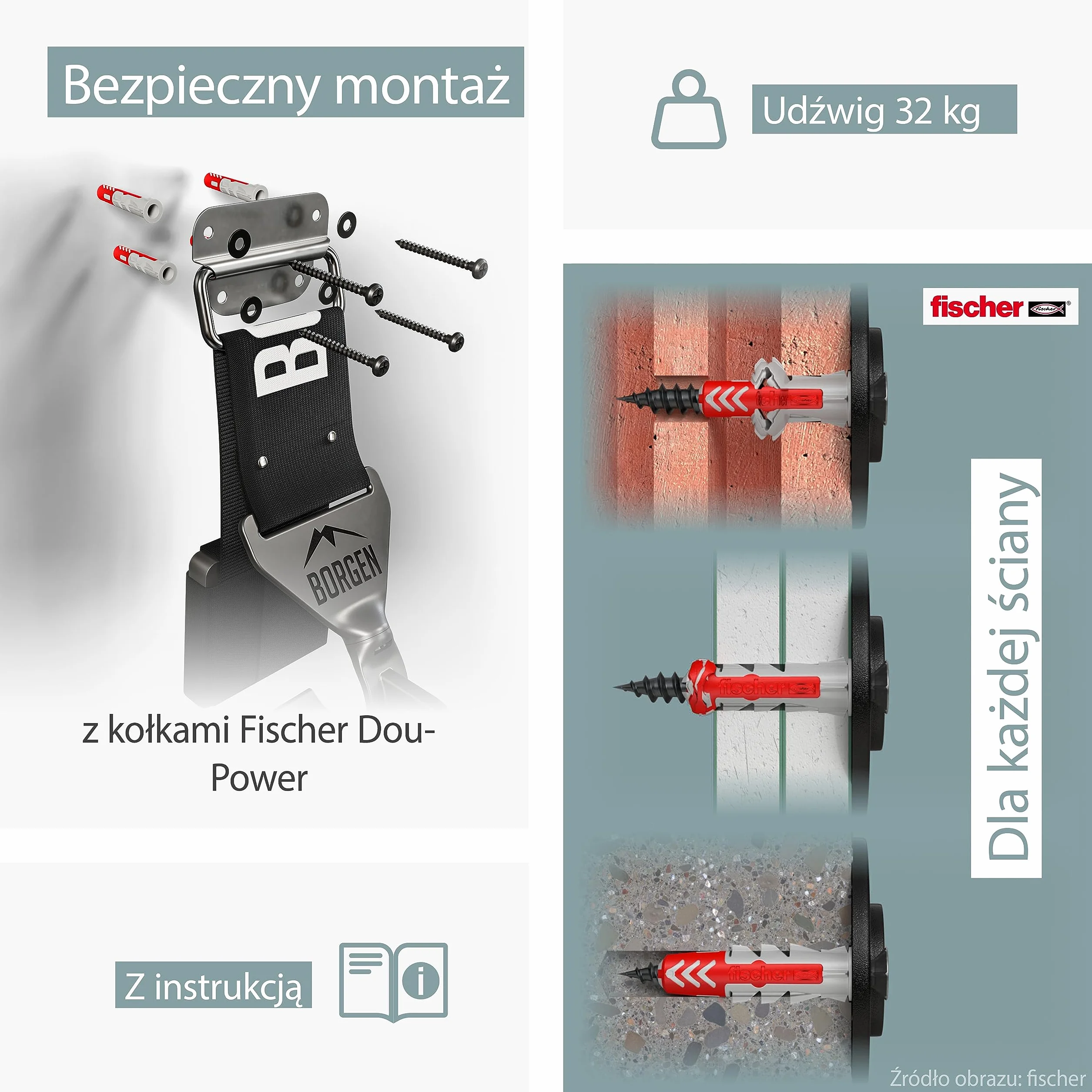 Borgen uchwyt na rower - regulowany uchwyt - kompatybilny z rowerami elektrycznymi, szosowymi, MTB i wyścigowymi - gumowany hak przed zarysowaniami