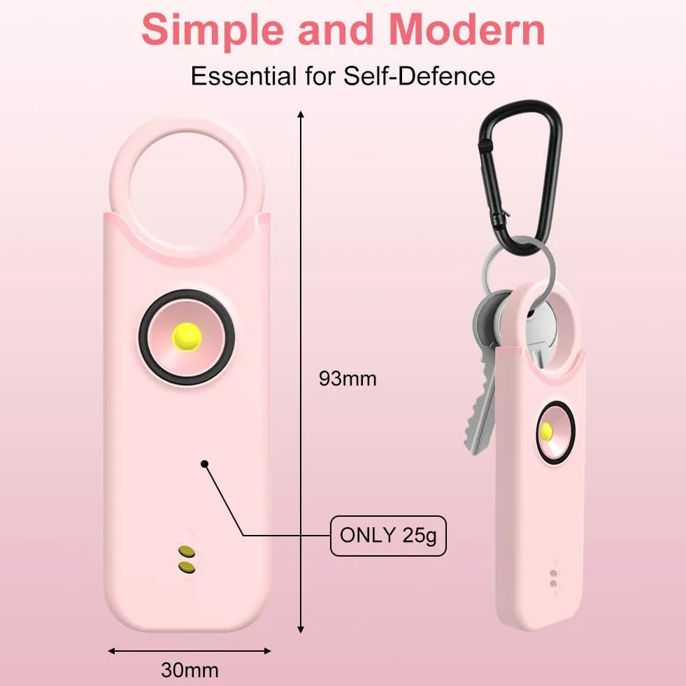Flintronic Osobiste alarmy bezpieczeństwa dla kobiet, osobisty alarm bezpieczeństwa 135 dB z oświetleniem stroboskopowym LED, samoobrona, alarm awaryjny dla kobiet, dziewcząt, dzieci i osób starszych