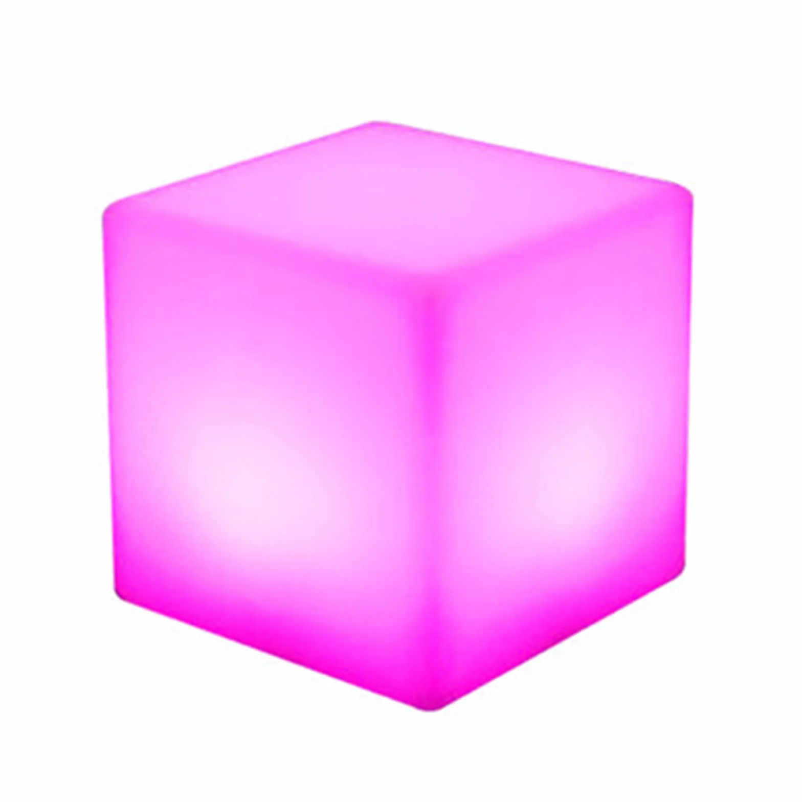 Taboret kwadratowy LED, 30 x 30 x 30 cm, kostka świetlna, zewnętrzna, wodoszczelny, z pilotem zdalnego sterowania, 7 ściemnianych kolorów, zmiana kolorów RGB, nastrojowe światło, stołek do ogrodu, na