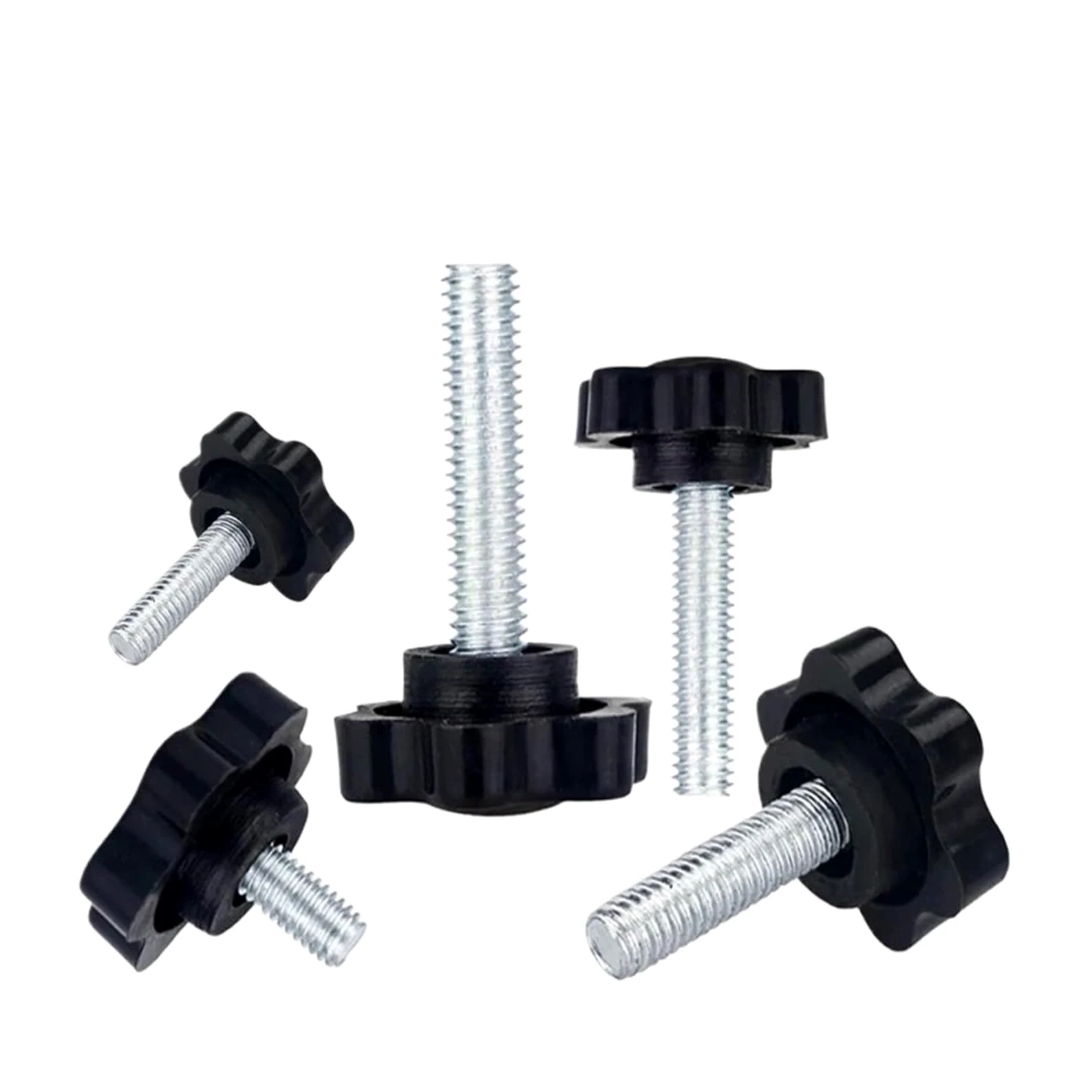 5/10PCS Gwint w kształcie gwiazdy Uchwyt zaciskowy Śruba bakelitowa Pokrętło ręczne Śruba dociskowa Sprzęt przemysłowy Plastik Stal M5 M6 M8(10PCS,M6x10 D25)