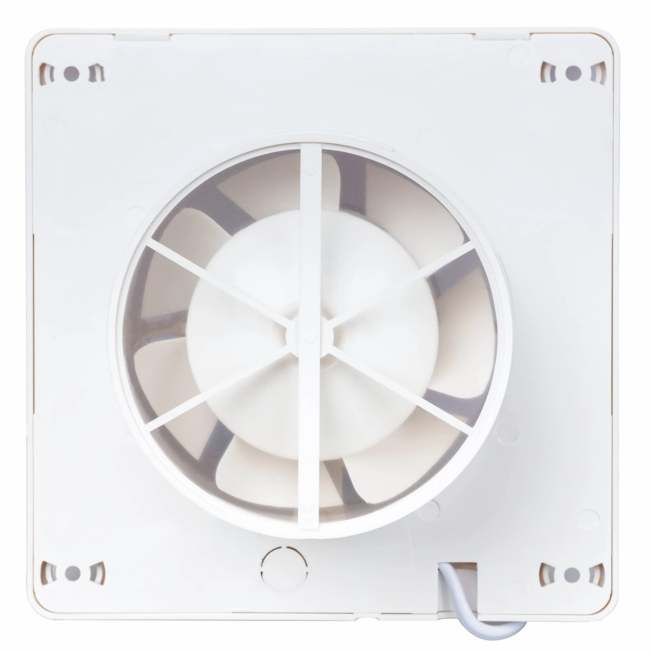 STERR Biały Wentylator Łazienkowy 100 mm z LED - Szklany Front - Nowoczesny Wygląd - BFS100L - 10 W