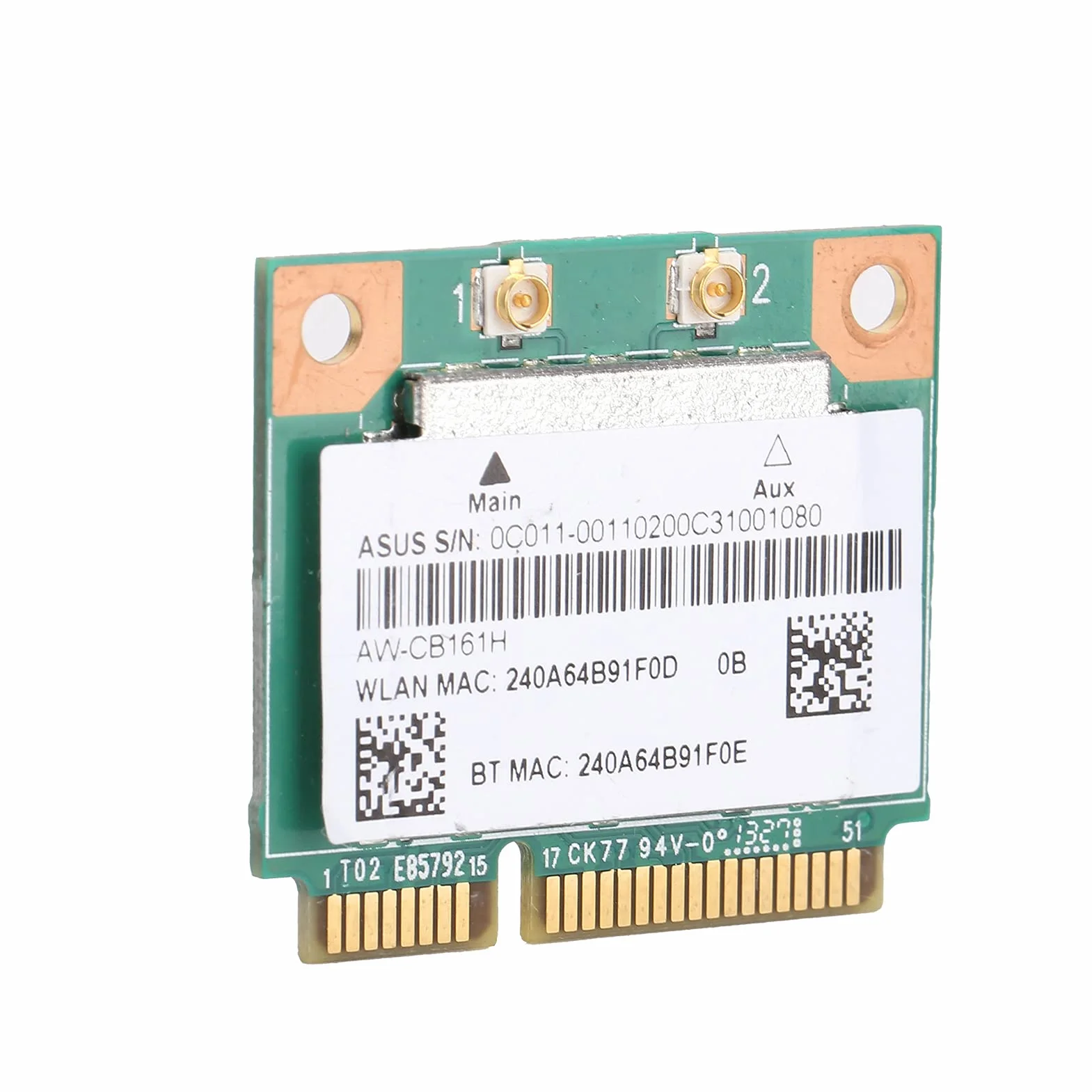 Moduł Wi-Fi, PCI-E 2,4/5,0 GHz Bluetooth 4.0 AW-CB161H 433 Mbit/s 802.11a/b/g/n/ac RTL8821AE, bezprzewodowa karta sieciowa do większości Loptop