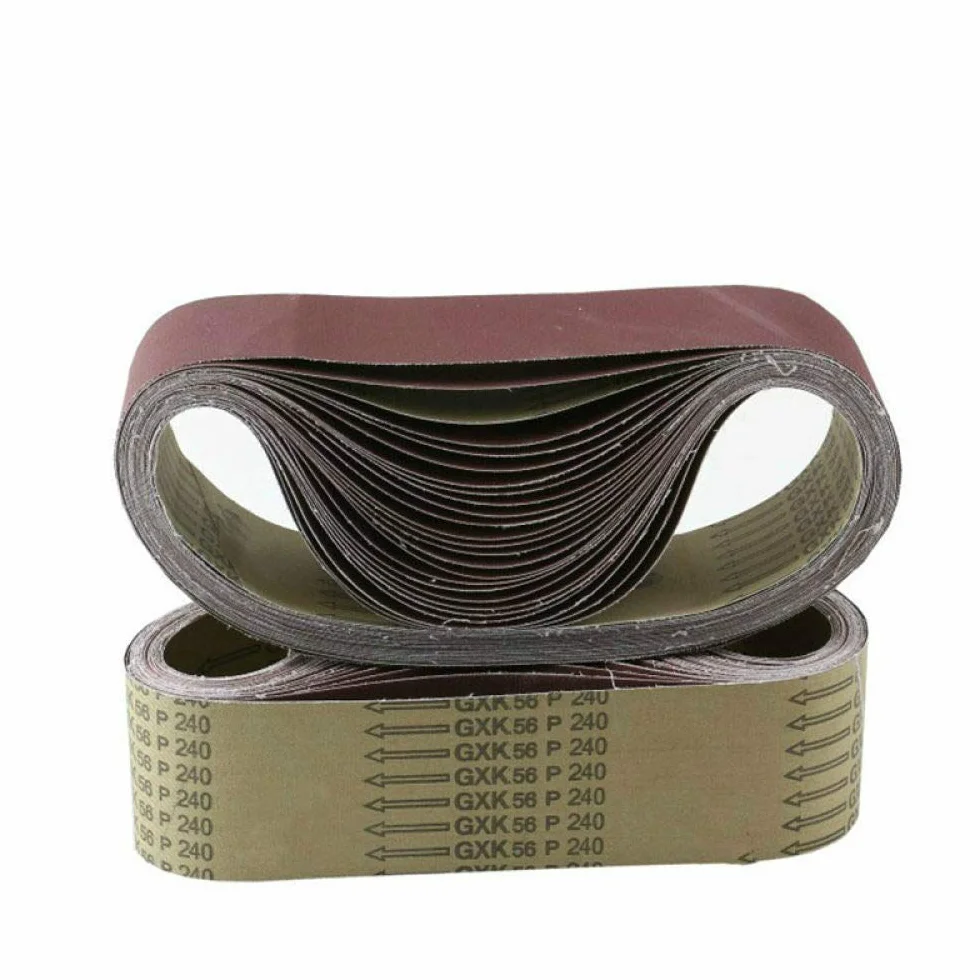Taśmy szlifierskie do szlifierki 10 sztuk pasów ściernych z tlenku glinu 75x533 mm, ziarnistość 40-1000 do szlifierki taśmowej 100x915 mm(P1000)