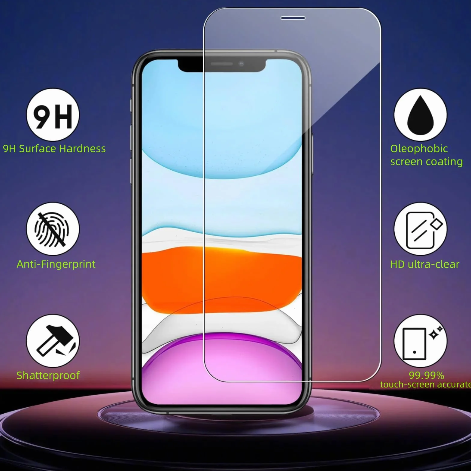 Szkło hartowane 9H do iPhone 11 i iPhone XR 6,1 cala HD