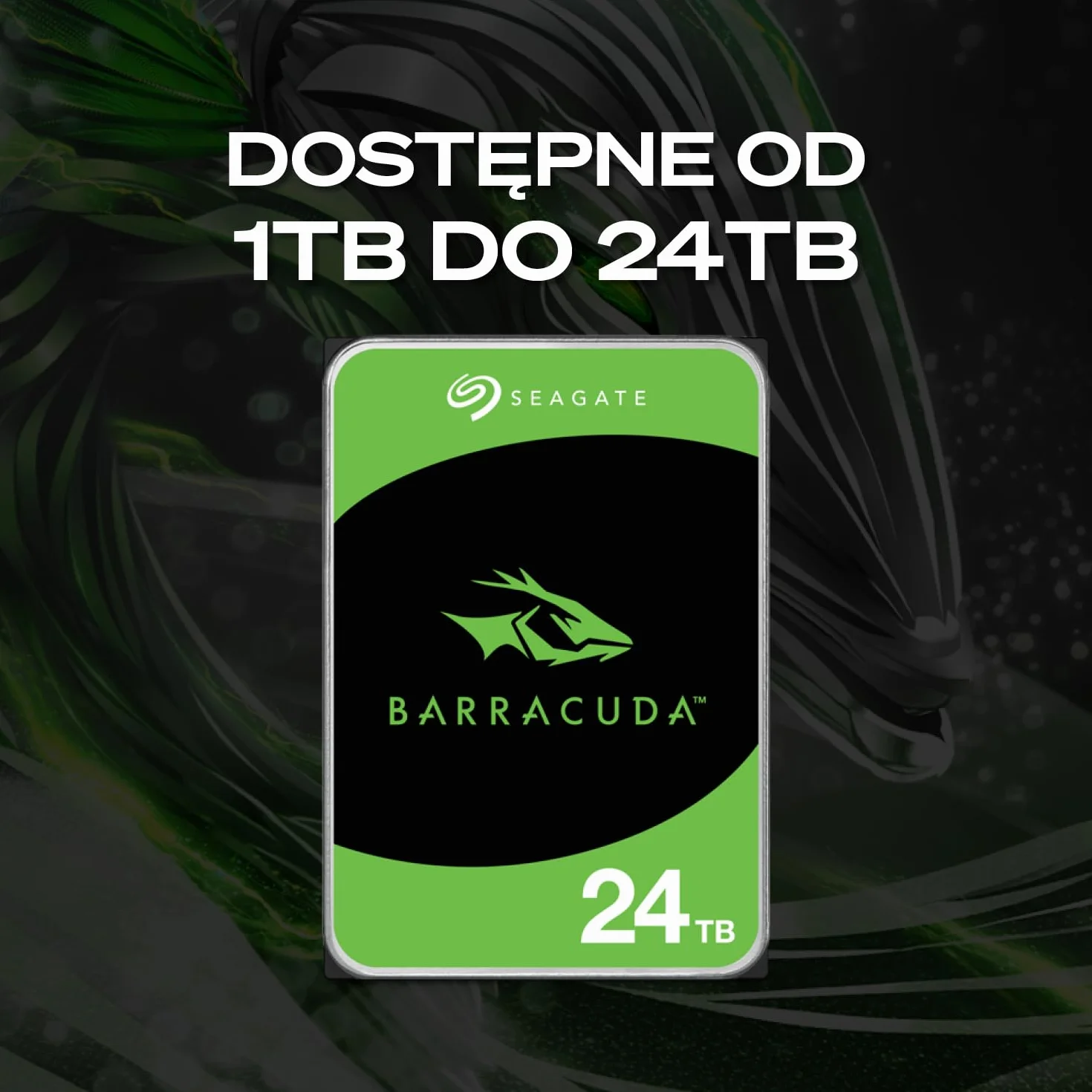 Seagate BarraCuda 4TB, Wewnętrzny dysk twardy, 3.5",Dla komputerów PC i laptopów, SATA 6 GB/s, 5400 RPM, 256 MB cache, FFP (ST4000DMZ04)