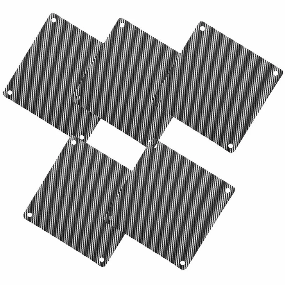 ASHATA Filtr przeciwpyłowy wentylatora PC 120mm 12x12 cm 5 szt. Czarny