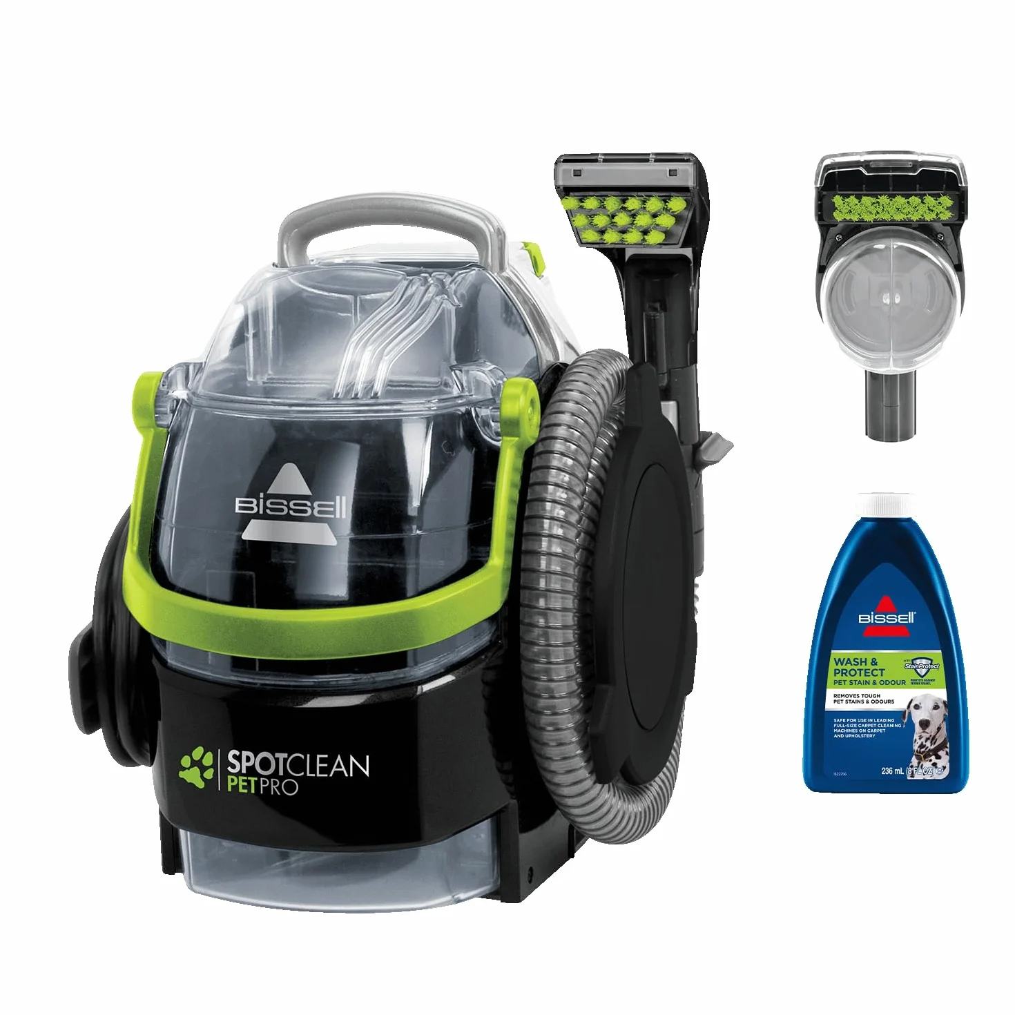BISSELL SpotClean Pet Pro, Odkurzacz Piorący do Tapicerki, Idealny dla Właścicieli Zwierząt, Odkurzacz do Prania Dywanów, Tapicerki, Samochodów, Kanapy i Innych Powierzchni, Mocny Silnik 750W, 15585