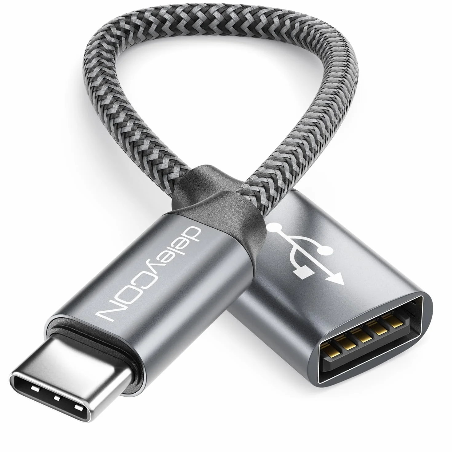 deleyCON USB C na USB Adapter 2.0 OTG Typ-C Wtyk na Gniazdo A
