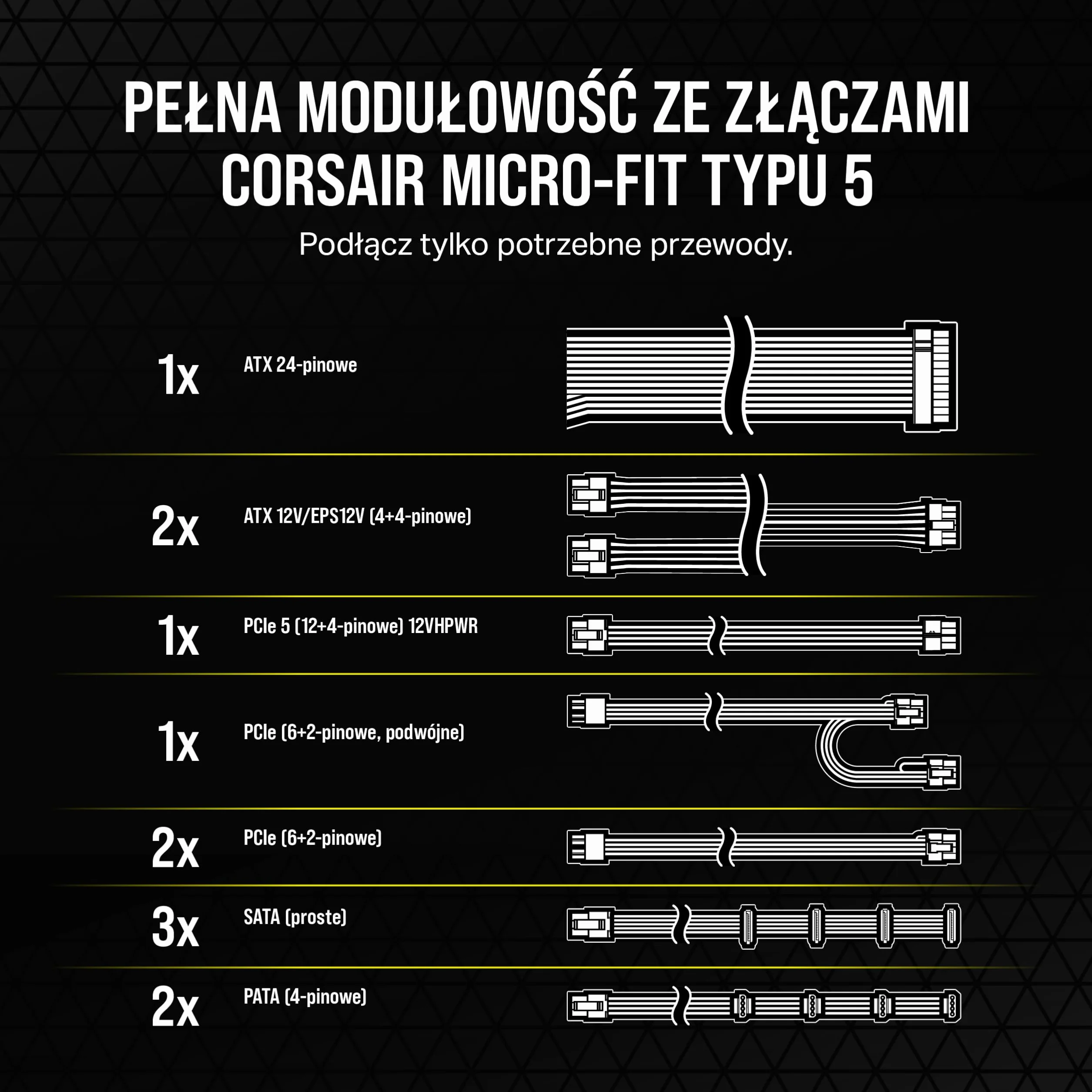 Corsair RM850x SHIFT W pełni modułowy zasilacz ATX 3.1 PCIe 5.1 80 PLUS Gold Czarny