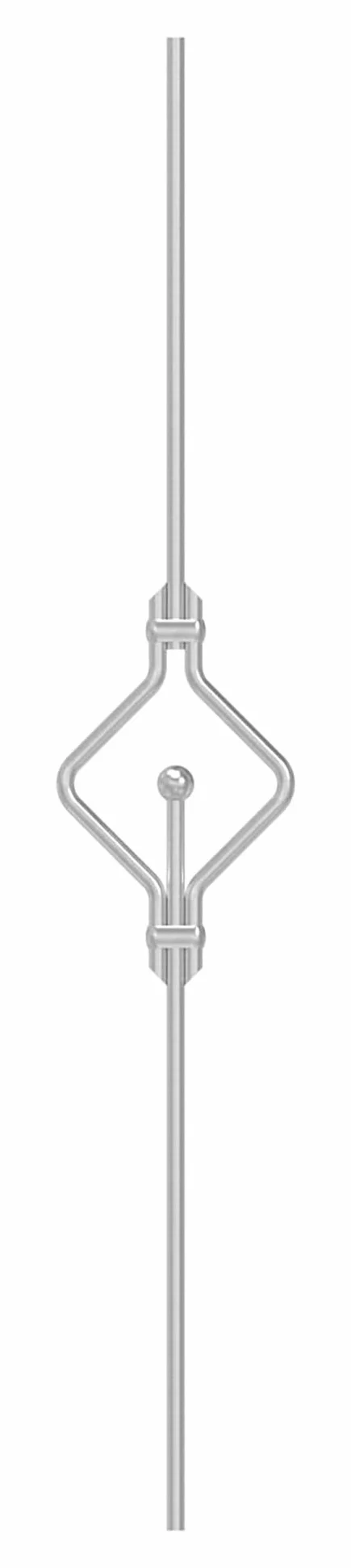STEINBACHER© | pręt ozdobny ze stali nierdzewnej o Ø 12mm, podwójny, długość 1000mm, V2A