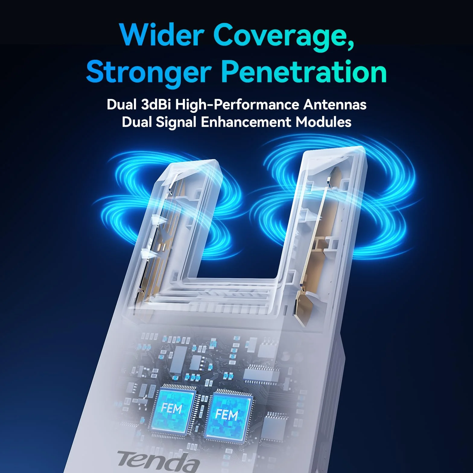 Tenda A18 Pro AC1200 Mb/s dwuzakresowy wzmacniacz Wi-Fi, funkcja wzmacniacza i punkt dostępowy 5 GHz/2,4 GHz z portem Gigabit LAN, inteligentny sygnał LED, przycisk WPS, bezpieczeństwo WPA2