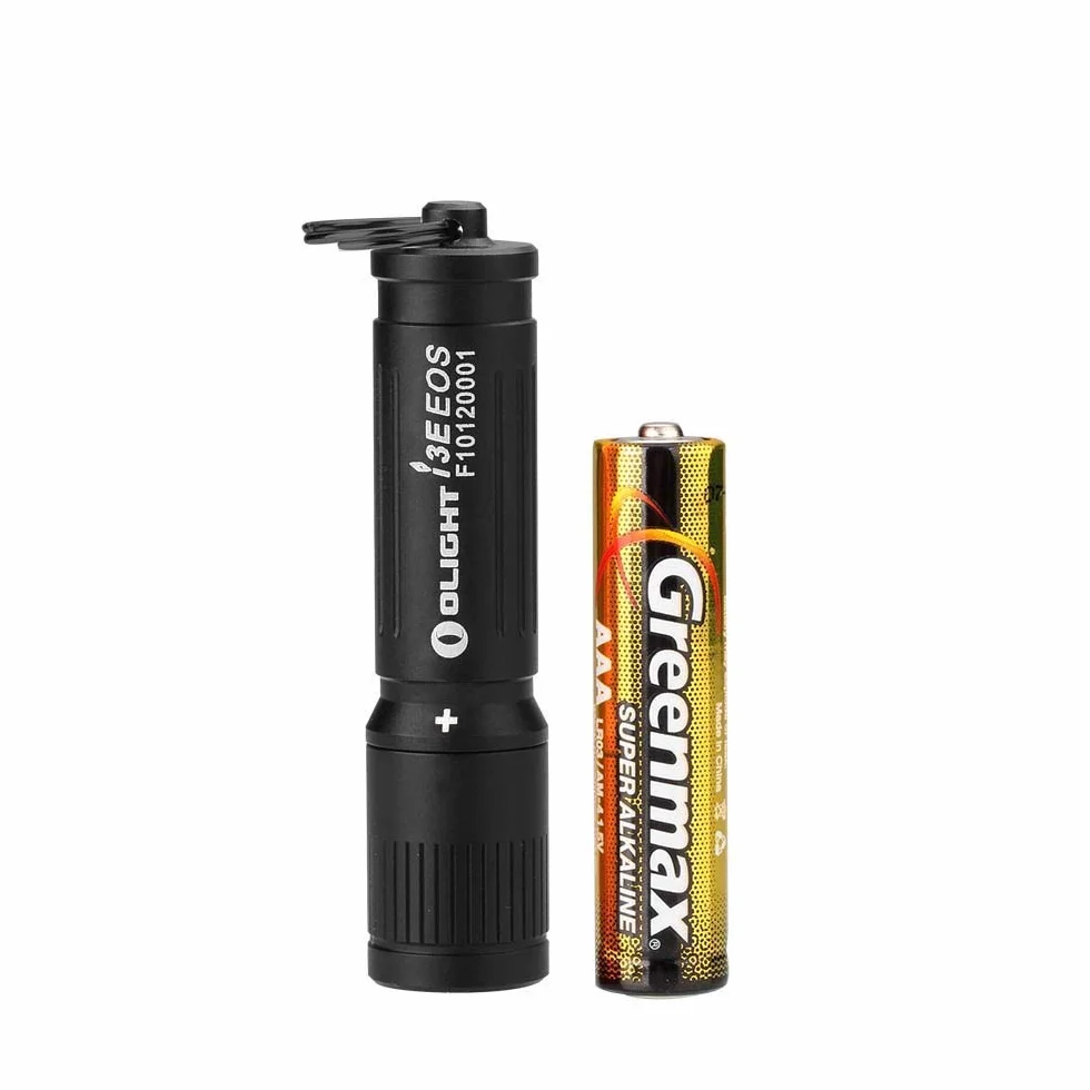 OLIGHT I3E EOS Mini latarka LED brelok 90 lumenów i zasięg 44m, mała latarka brelok IPX8 wodoodporna lampa ręczna Czarny