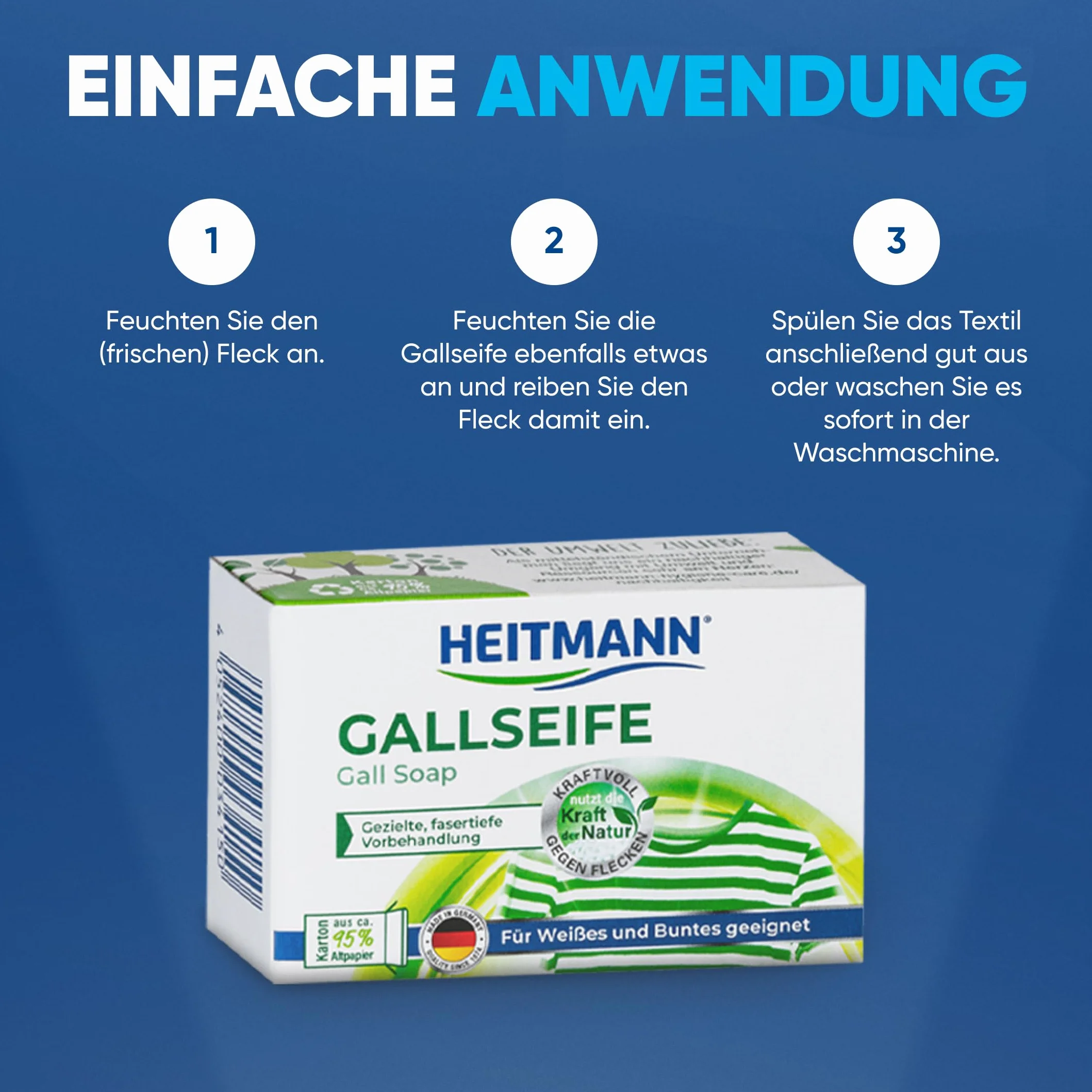 Heitmann Gallseife Mydło Odplamiajace, 100 g