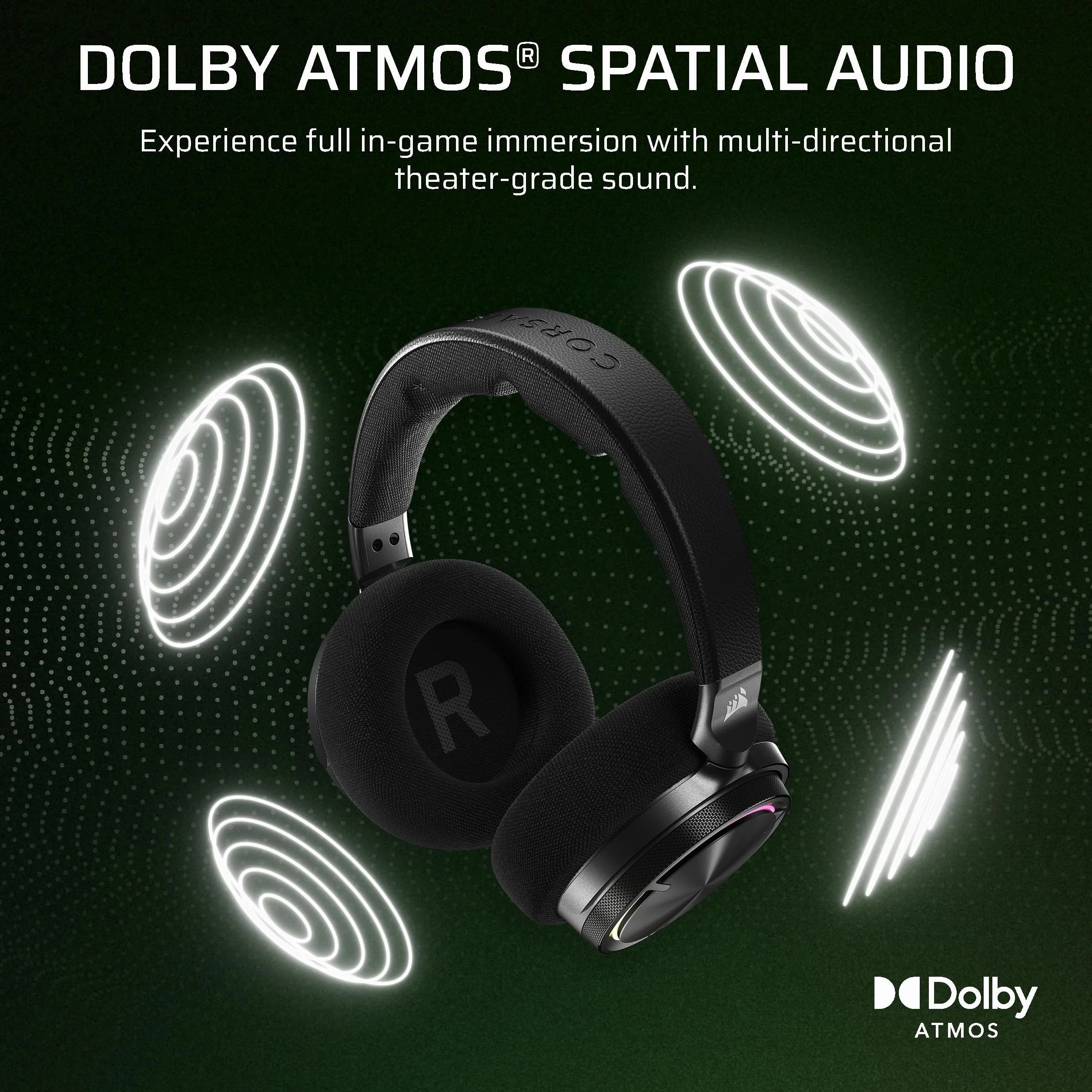 Corsair Virtuoso MAX bezprzewodowy zestaw słuchawkowy do gier Xbox Bluetooth Dolby Atmos aktywna redukcja szumów węgiel