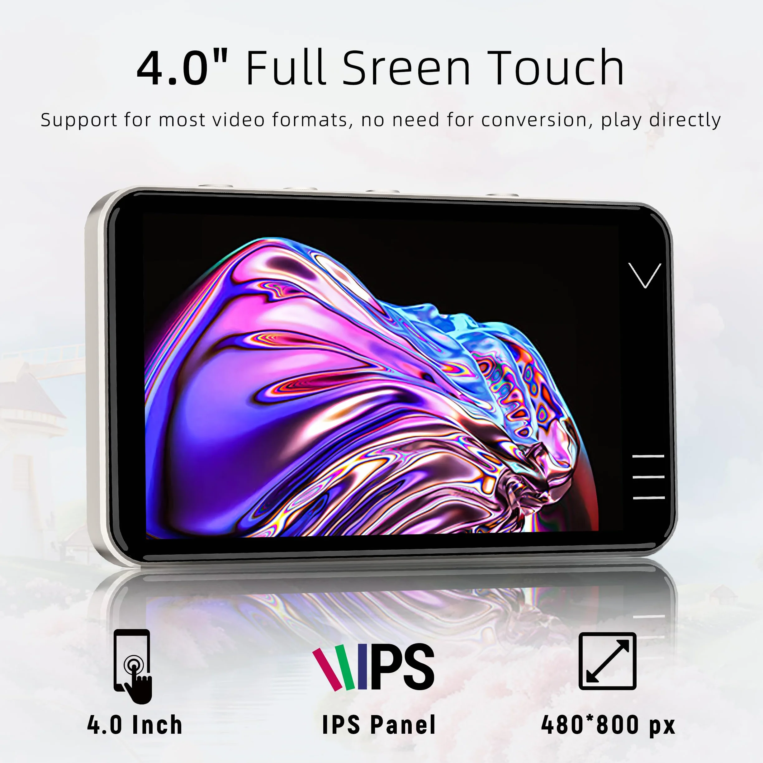 Przenośny odtwarzacz MP3 64 GB 4-calowy Bluetooth WiFi cyfrowy HIFI WALKER z systemem Android