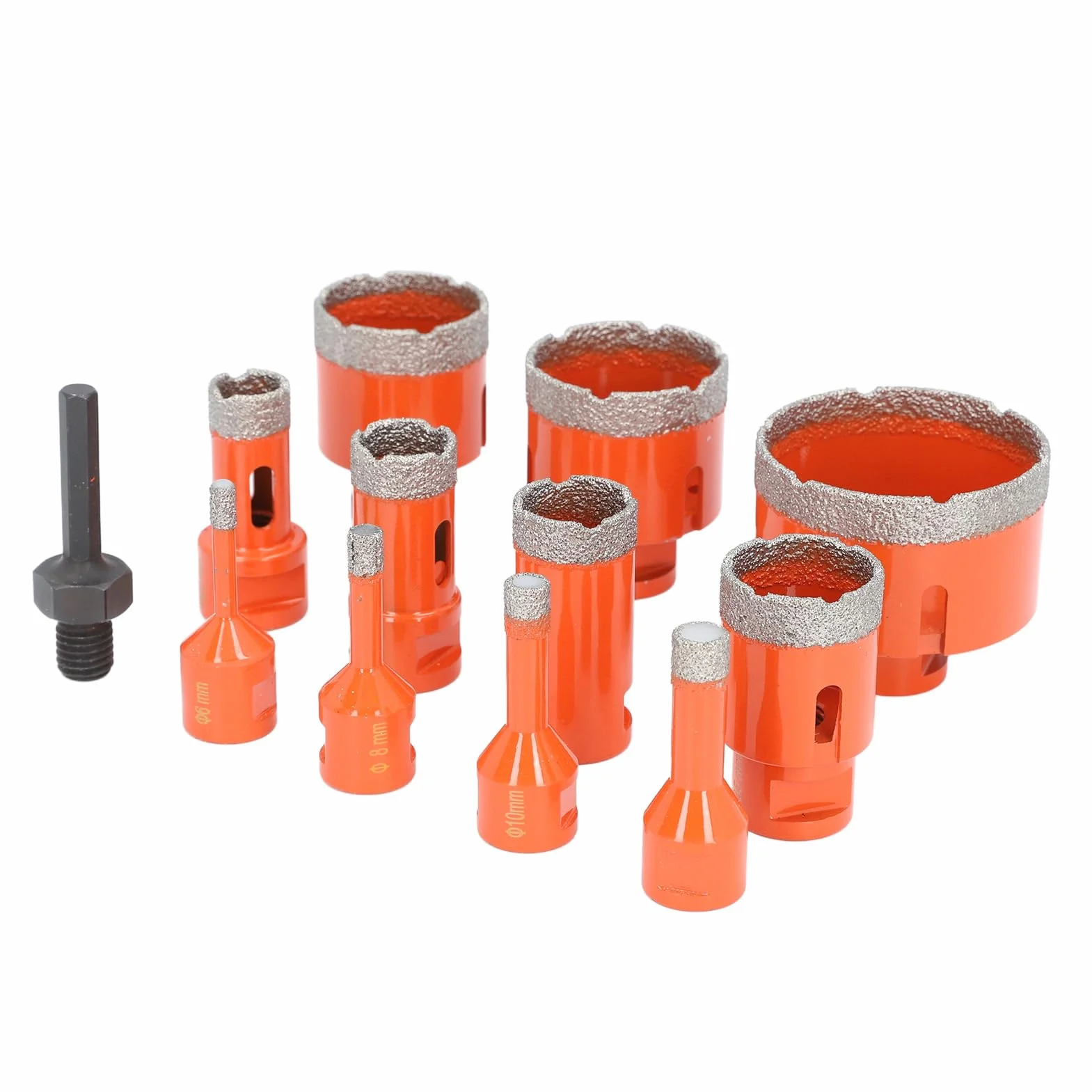 ANGGREK Zestaw Otwornic, 11-częściowy Diament do Płytek Ceramicznych i Marmuru, Adapter M14, Wysoka wydajność dla Majsterkowiczów i Profesjonalistów