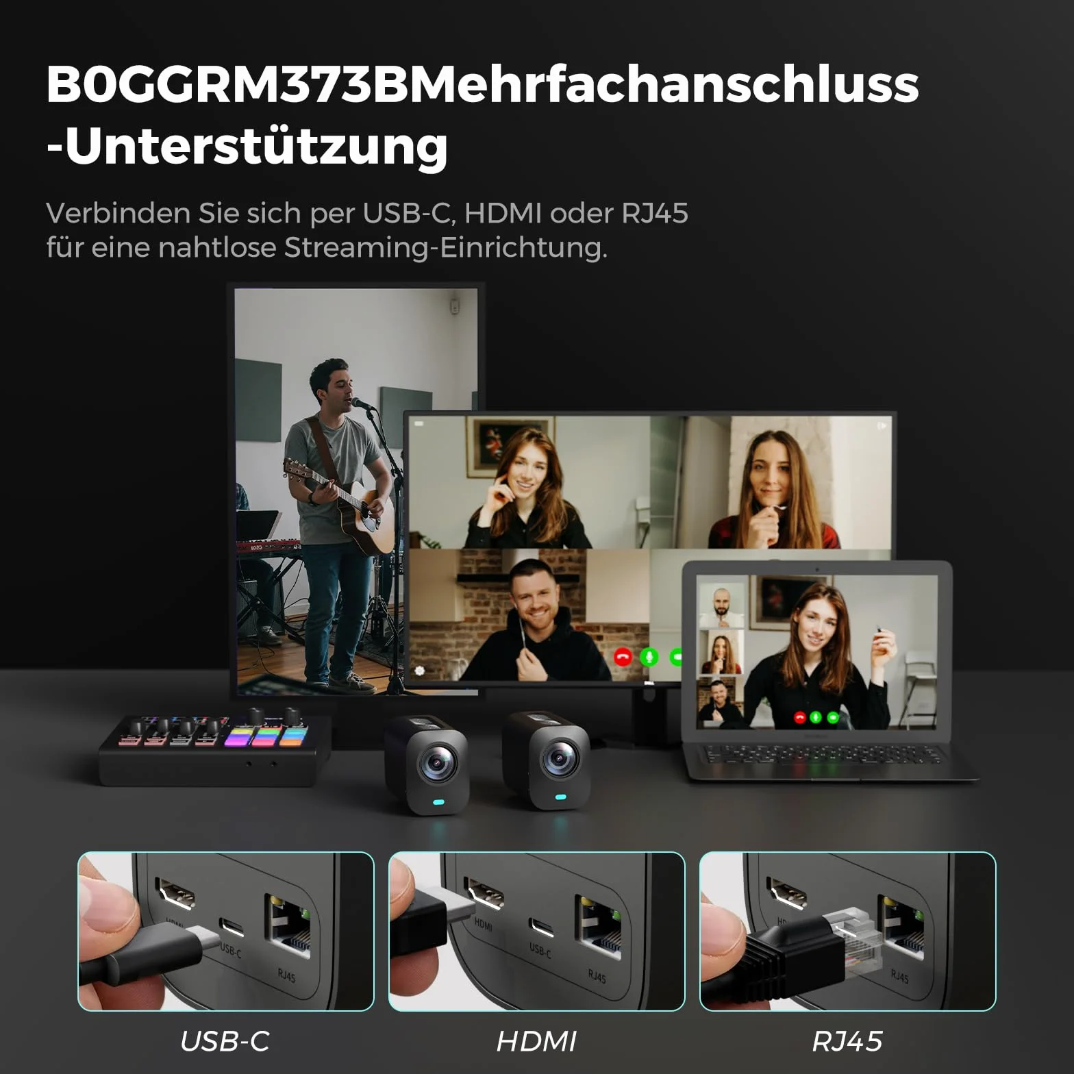 NearStream Kamera 4K, wyjście HDMI/USB/RJ45, obsługa zewnętrznego mikrofonu, VM20