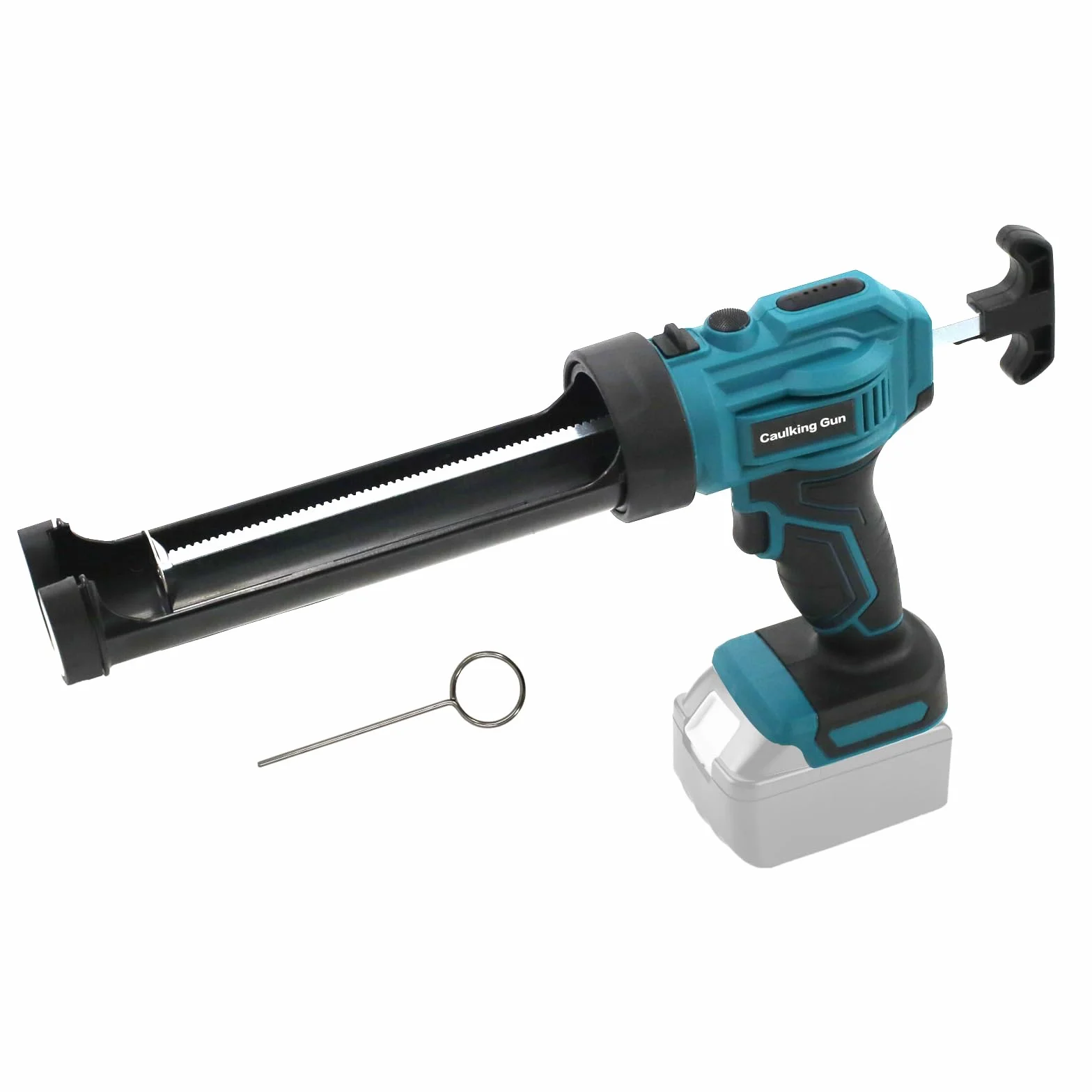 Akumulatorowy pistolet na kartusz 300 ml, kompatybilny z Makita 18 V – elektryczna strzykawka silikonowa z 4 prędkościami i światłem LED, prasa do uszczelniania i szpachlowania (bez akumulatora)