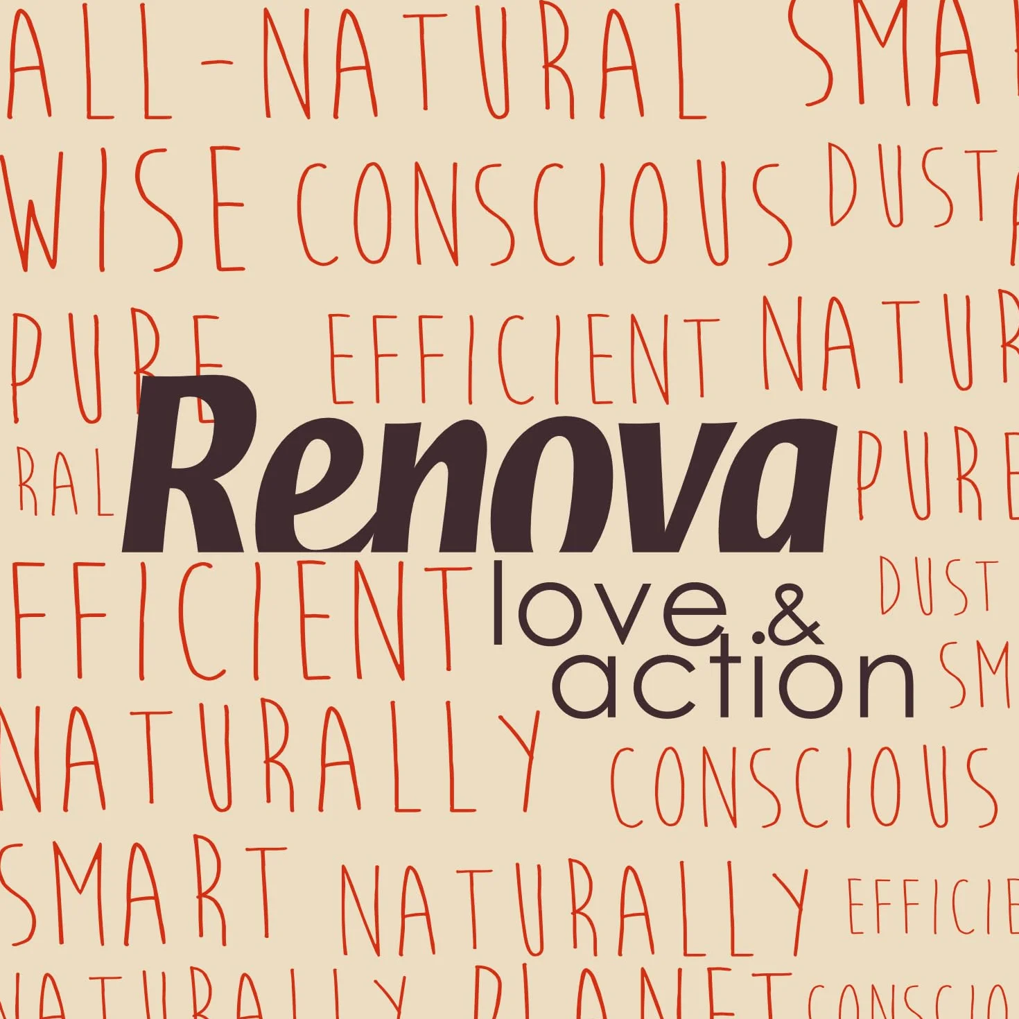 Renova Ekologiczny ręcznik kuchenny Love & Action | 1 rolka kuchenna w rozmiarze XXL | kolor kraft | papier z certyfikatem FSC®