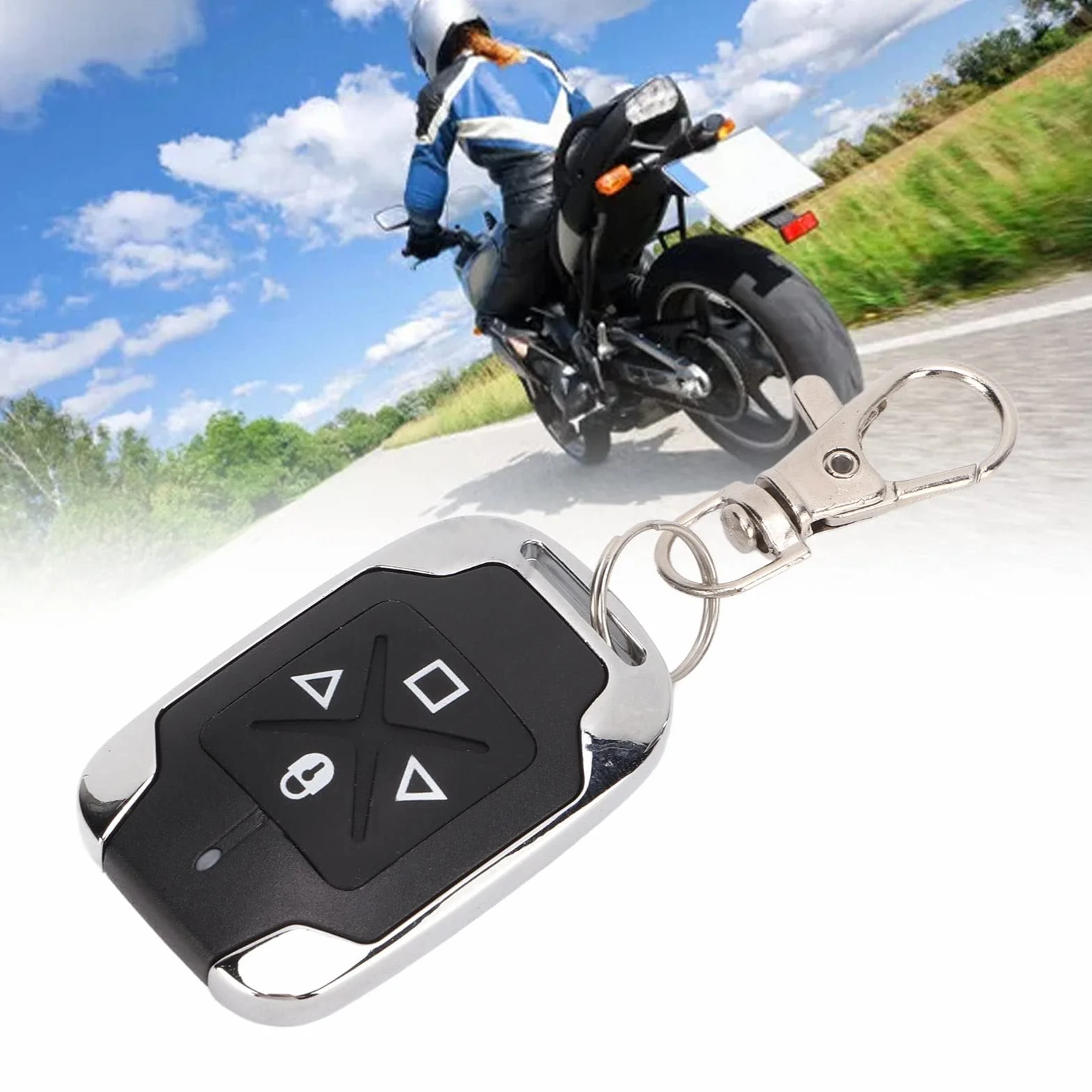 Pasamer Pilot zdalnego sterowania klonowanie drzwi klonowanie 433,92 MHz, 4 przyciski, bezprzewodowa lampka LED do kontroli dostępu do motocykli elektrycznych