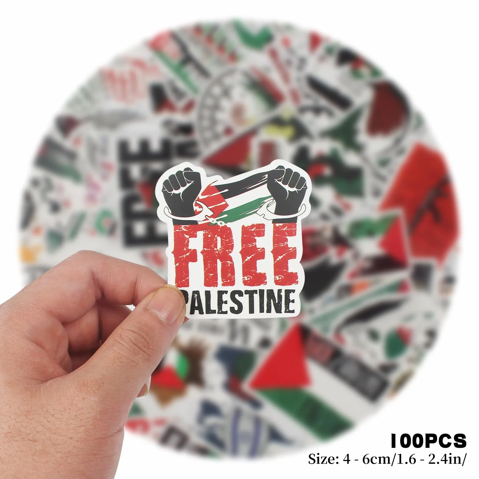 Naklejki Palestyna Free Palestine 100 sztuk na samochód laptop butelkę