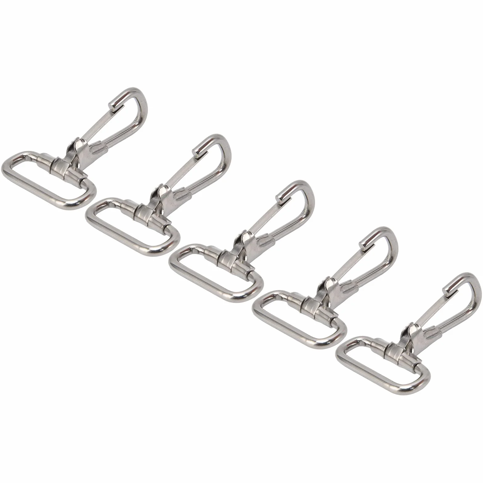 Cocoarm Karabińczyki Metalowe Klipsy ze Stali Nierdzewnej 304 5 szt. 29 Mm Sprężynowa Bramka do Pęku Kluczy Obroża do Smyczy Morski bagaż Przemysłowy Użytku na Zewnątrz