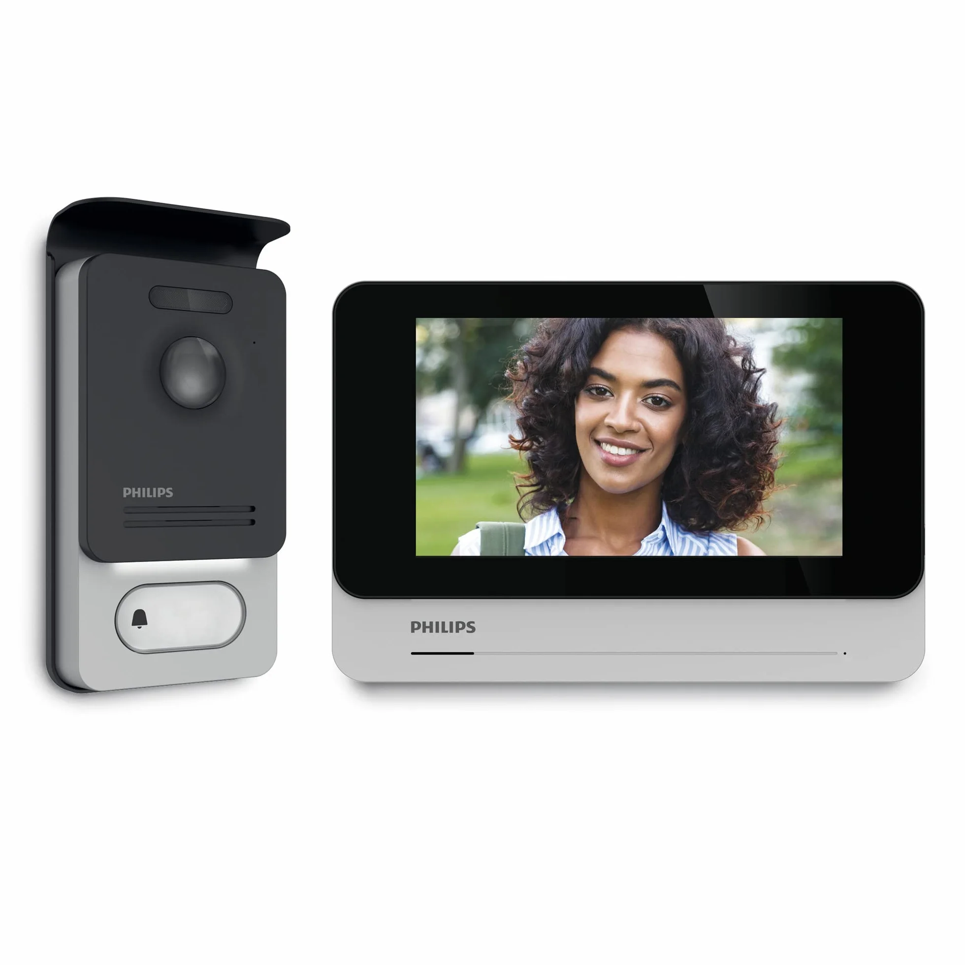 Philips Welcome - Wideofon - Eye Connect 2, Wideofon podłączony do smartfona, kontrola dostępu RFID, funkcja wiadomości o braku odwiedzających, funkcja komunikacji i monitorowania - 531036
